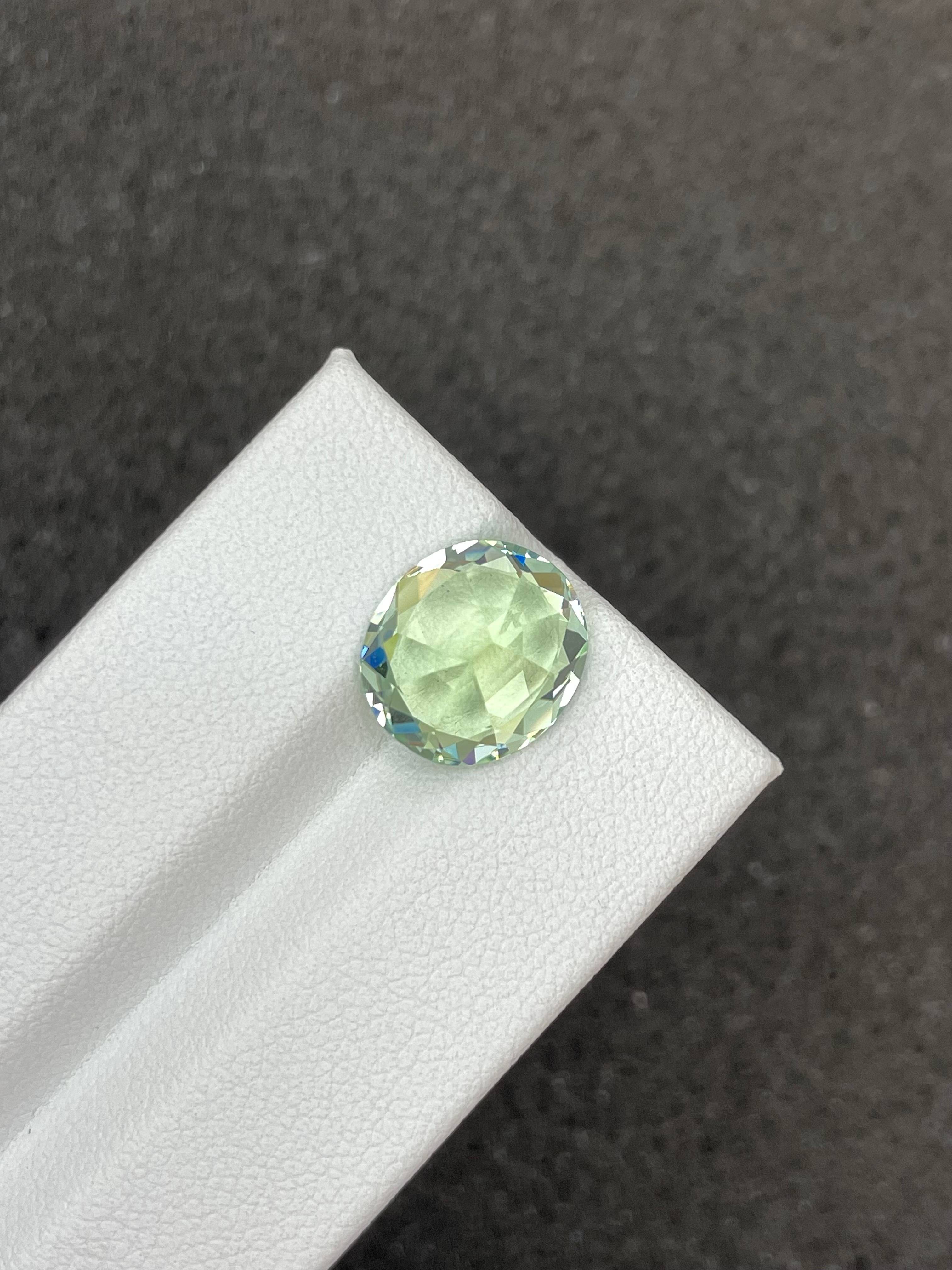 seafoam green green tourmaline, 5.58ct oval cut — view 6