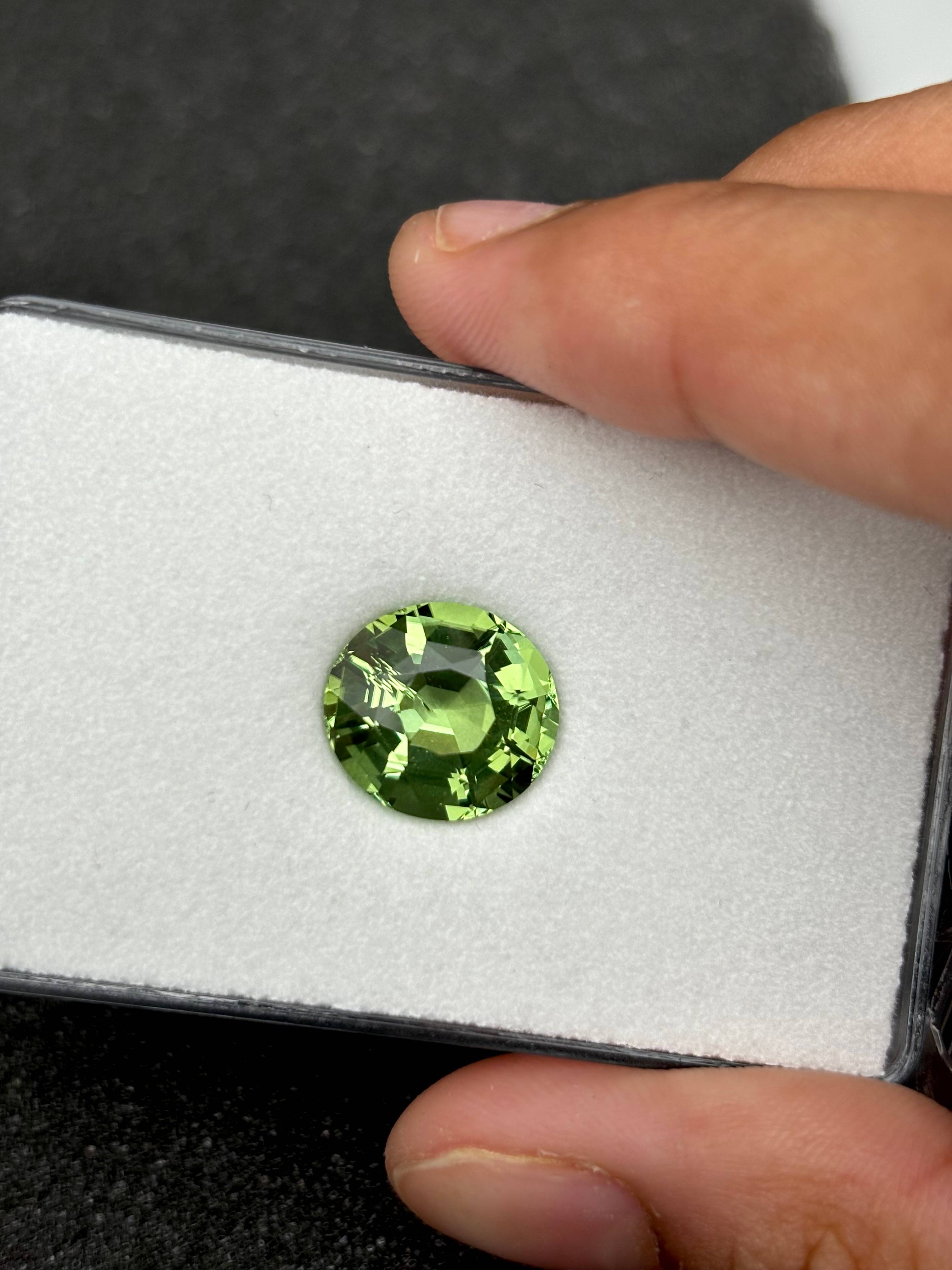 seafoam green green tourmaline, 6.77ct oval cut — view 5