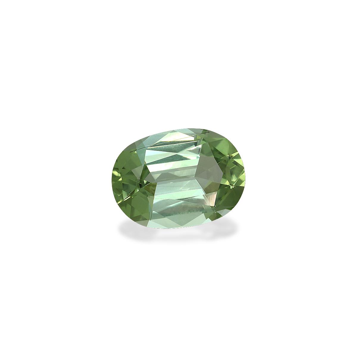 green green tourmaline, 4.04ct oval cut — view 3