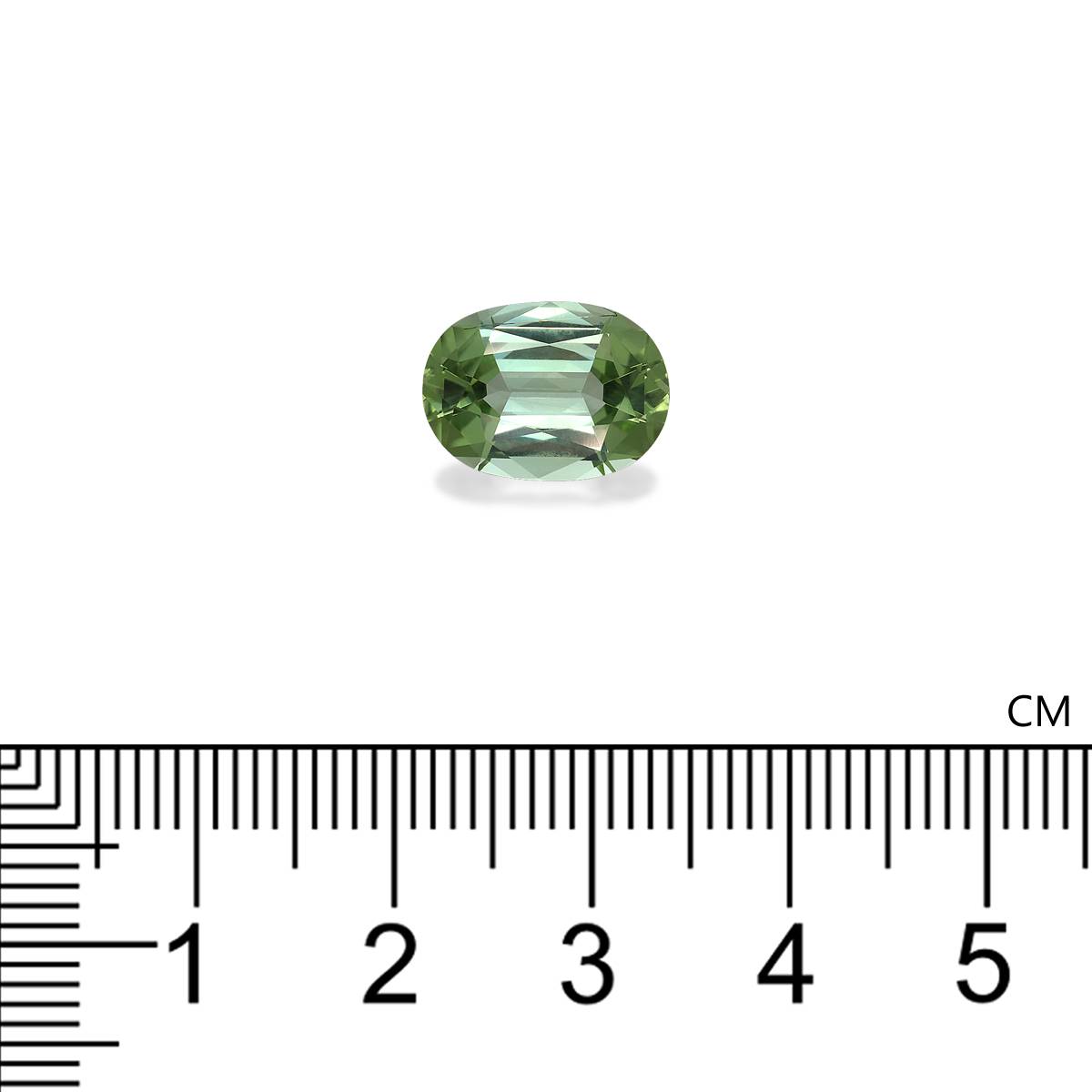 green green tourmaline, 4.04ct oval cut — view 4