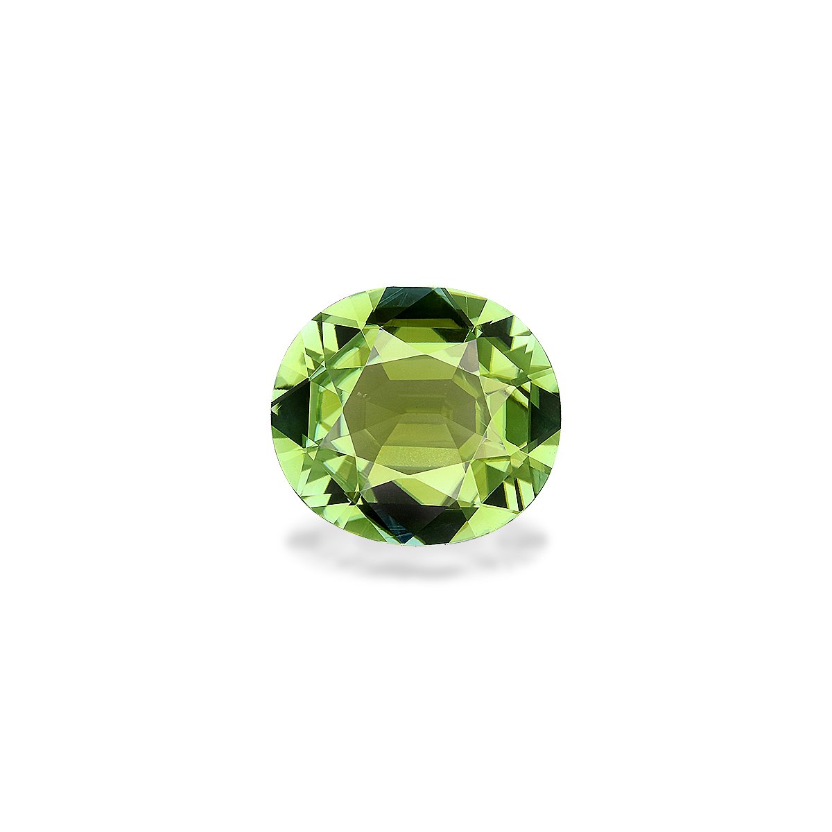 green green tourmaline, 4.01ct oval cut — main view