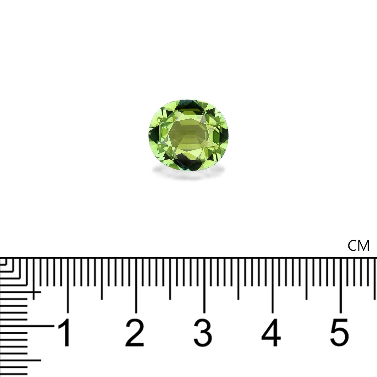 green green tourmaline, 4.01ct oval cut — view 4