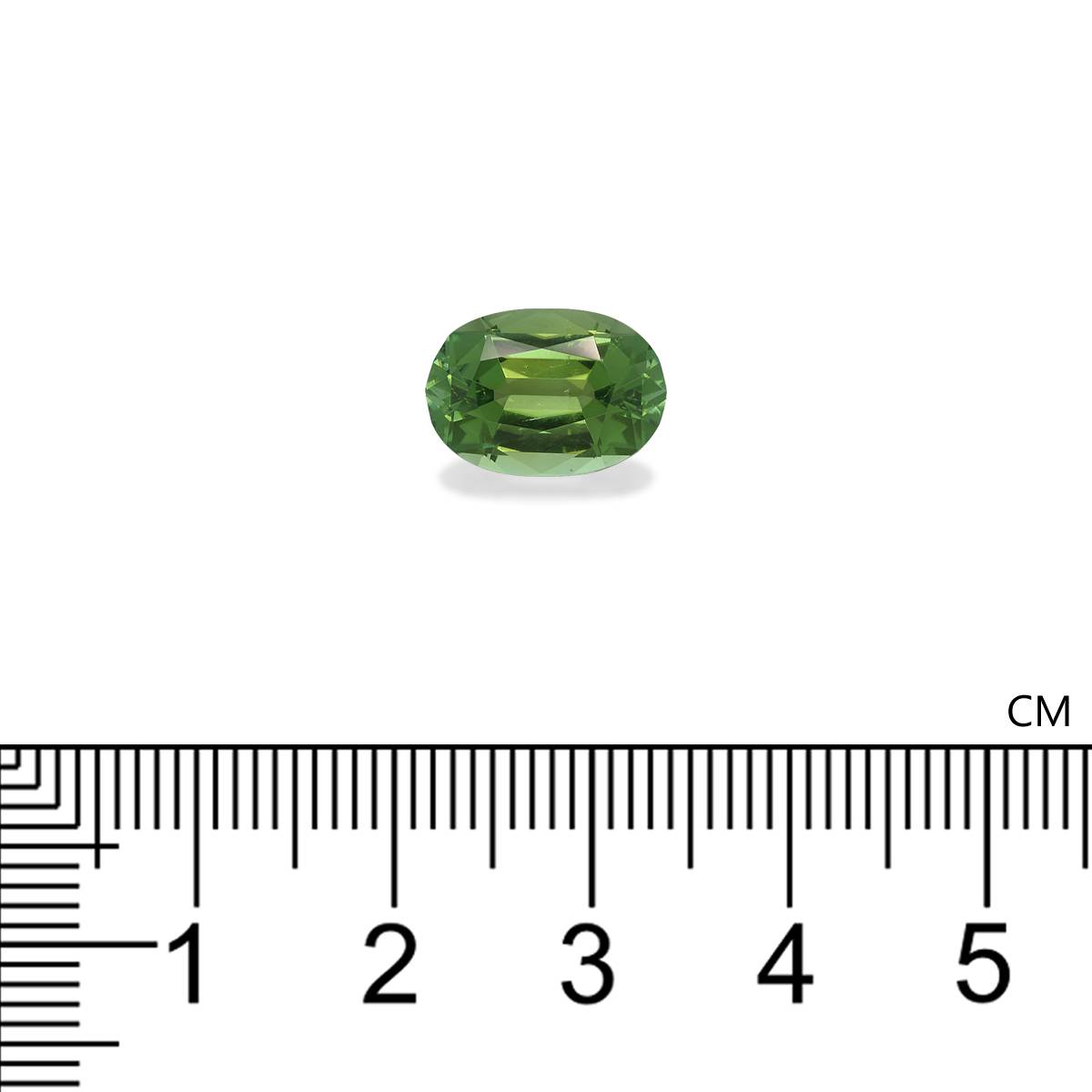 green green tourmaline, 3.58ct oval cut — view 4