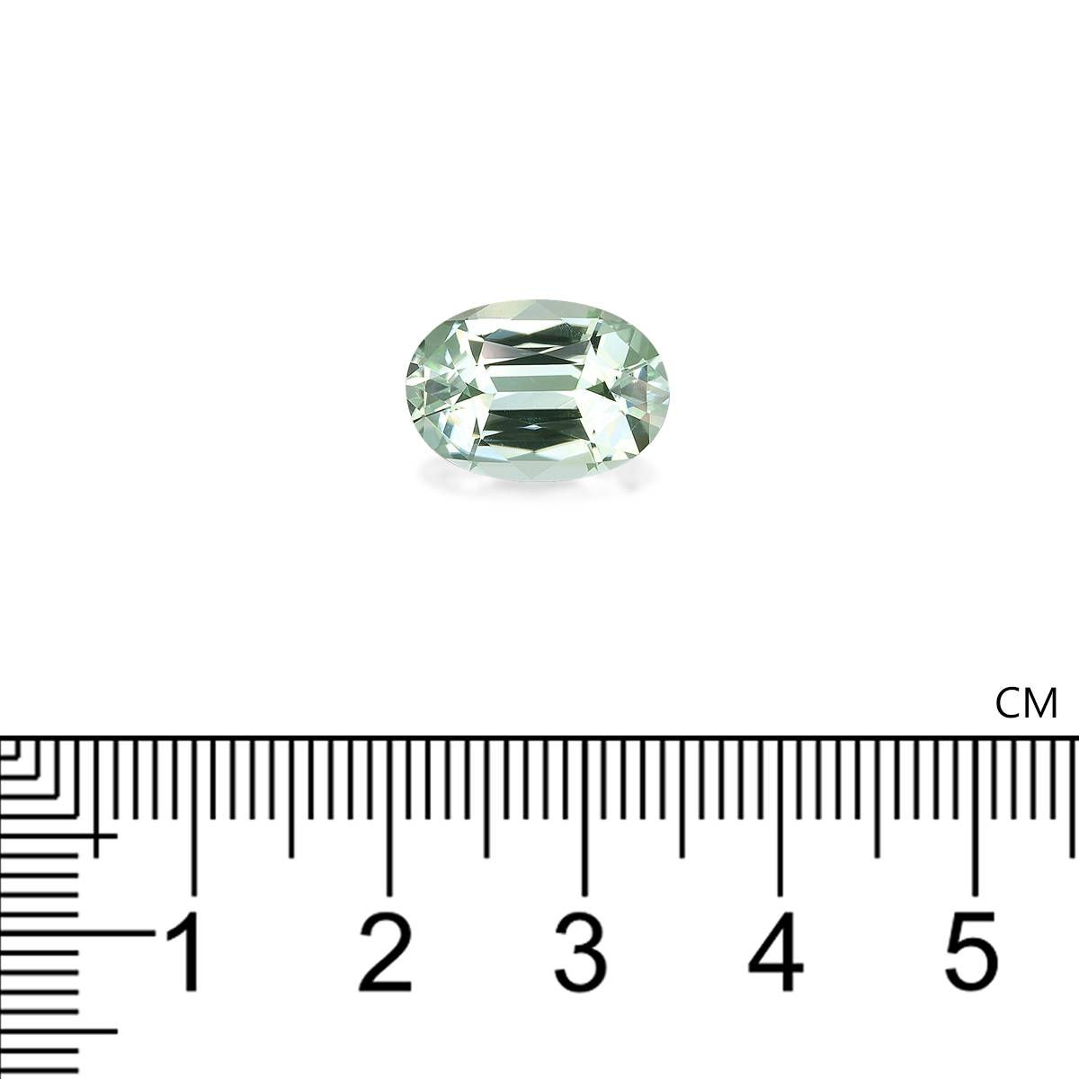 mist green green tourmaline, 5.01ct oval cut — view 4