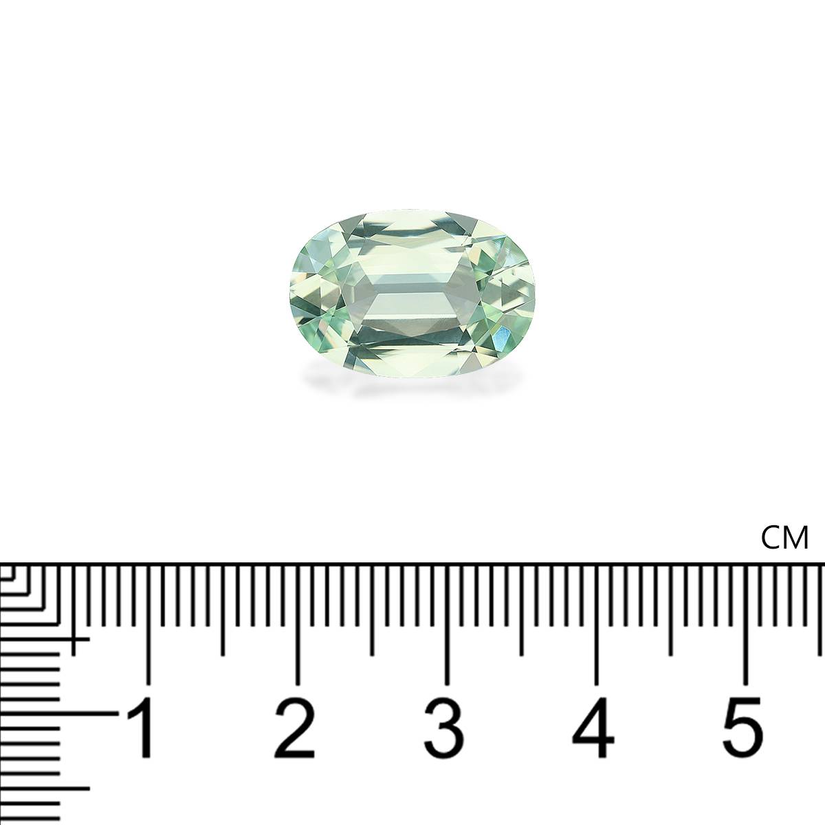 mist green green tourmaline, 7.08ct oval cut — view 4