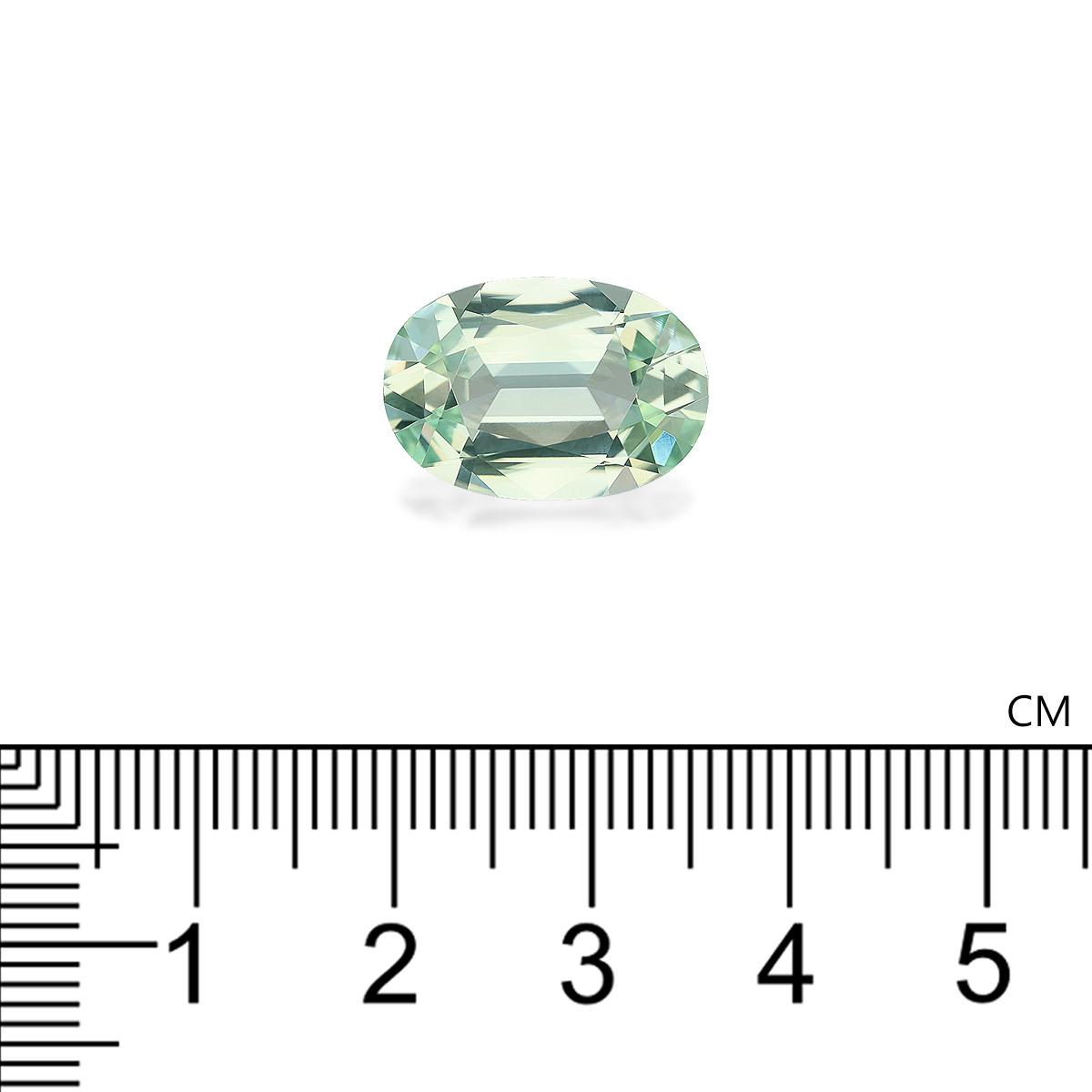 mist green green tourmaline, 7.08ct oval cut — view 4
