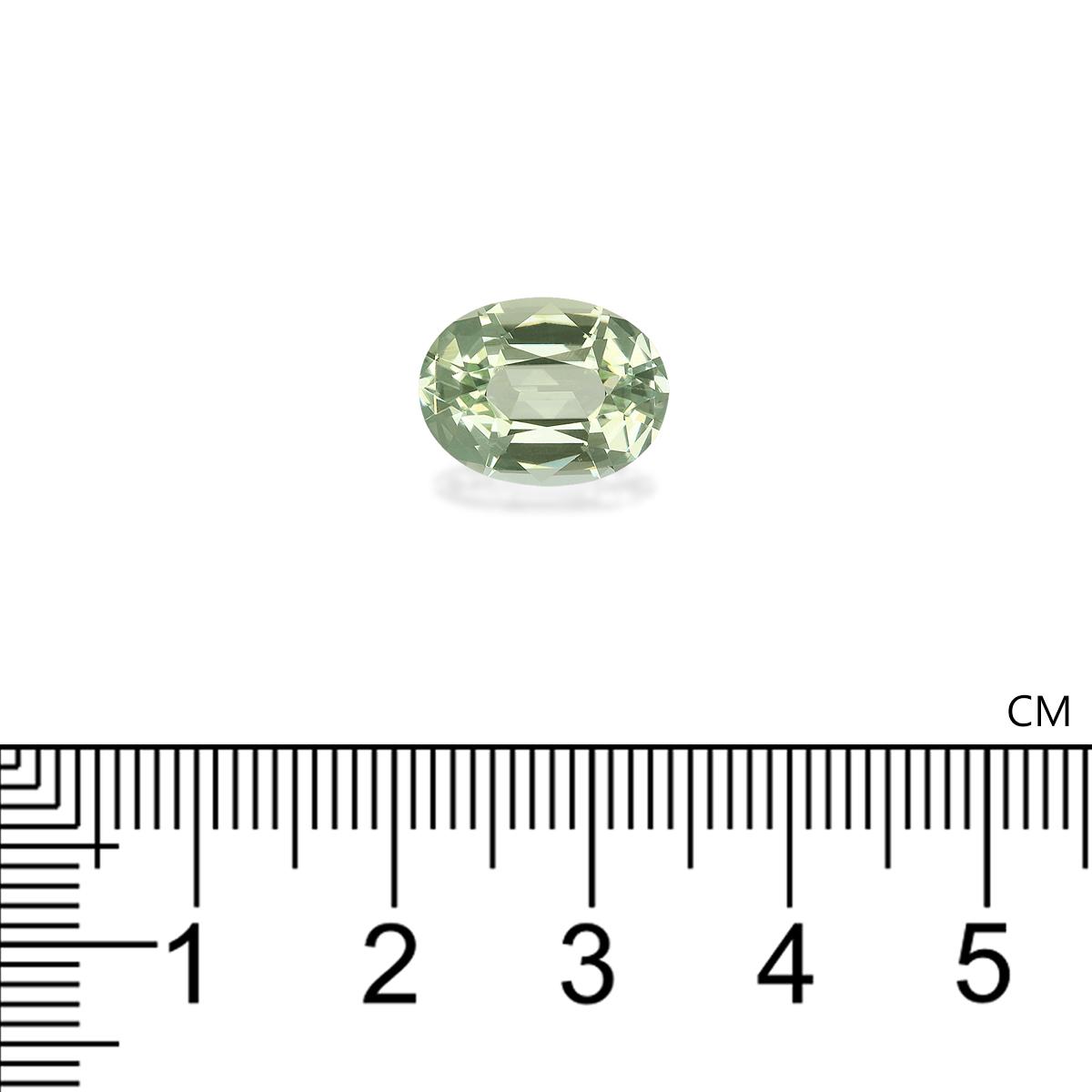 mist green green tourmaline, 5.61ct oval cut — view 4