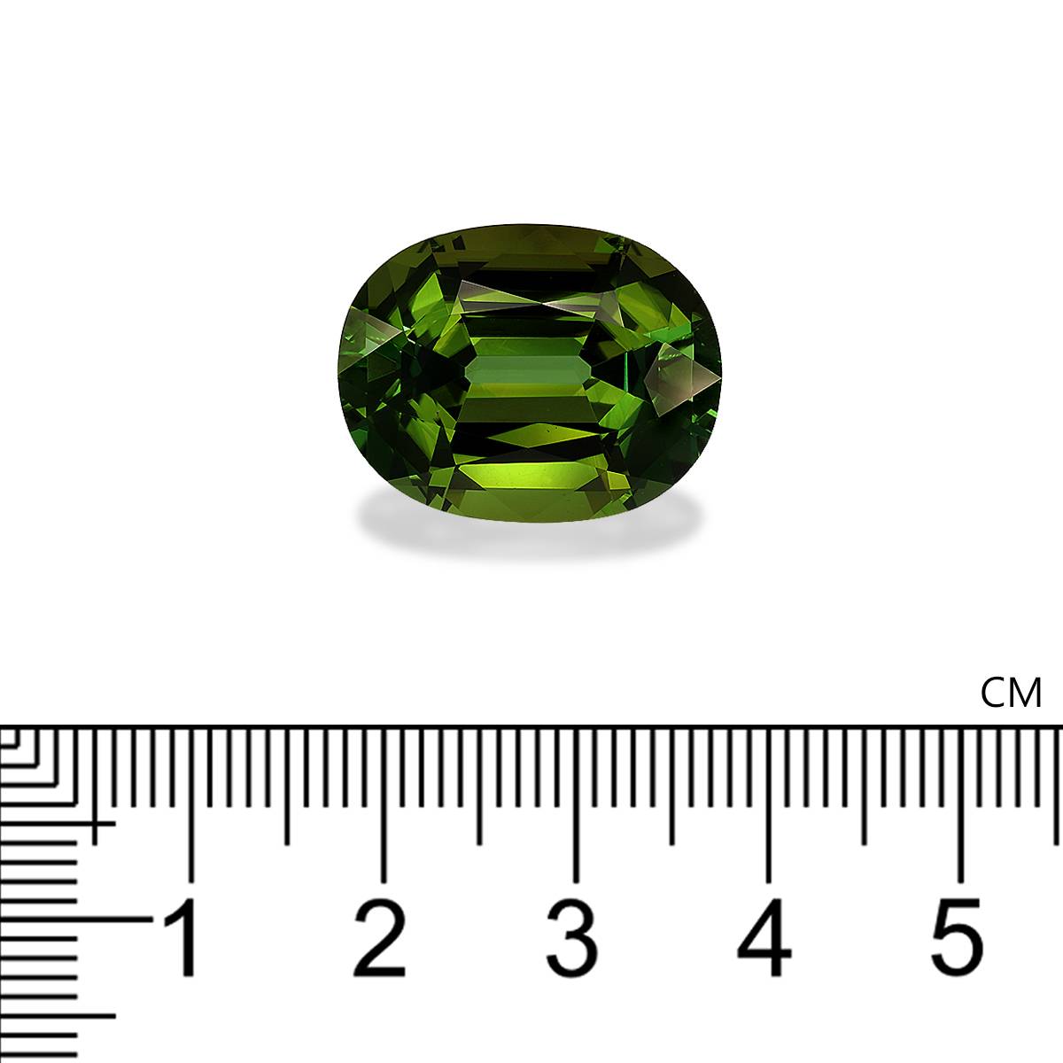 forest green green tourmaline, 21.57ct oval cut — view 4