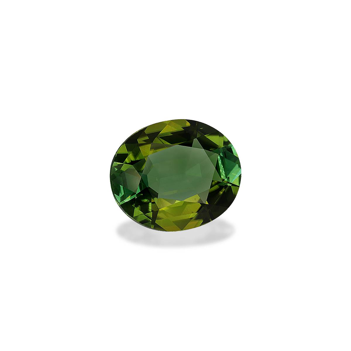 lime green green tourmaline, 11.87ct oval cut — view 3