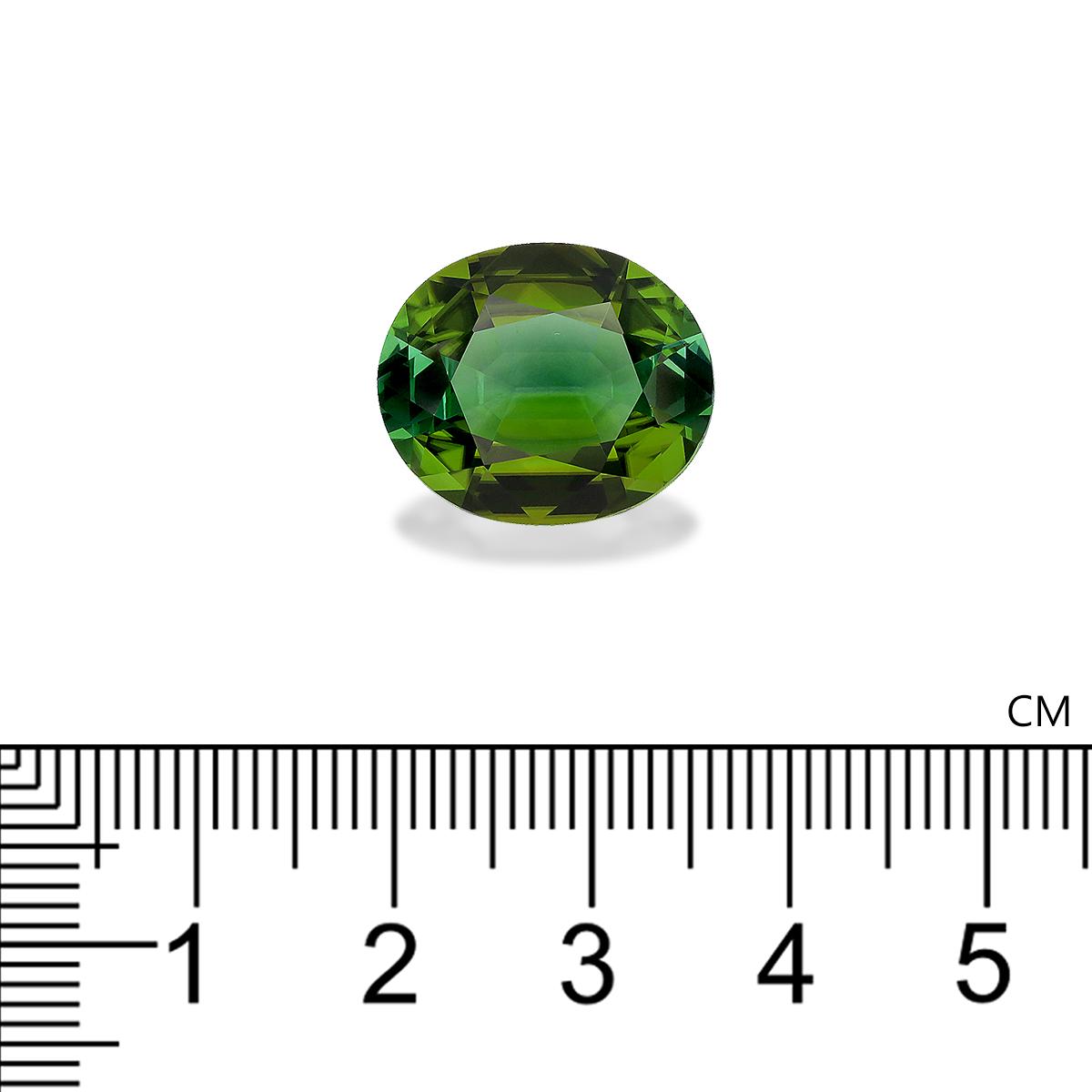 lime green green tourmaline, 11.87ct oval cut — view 4