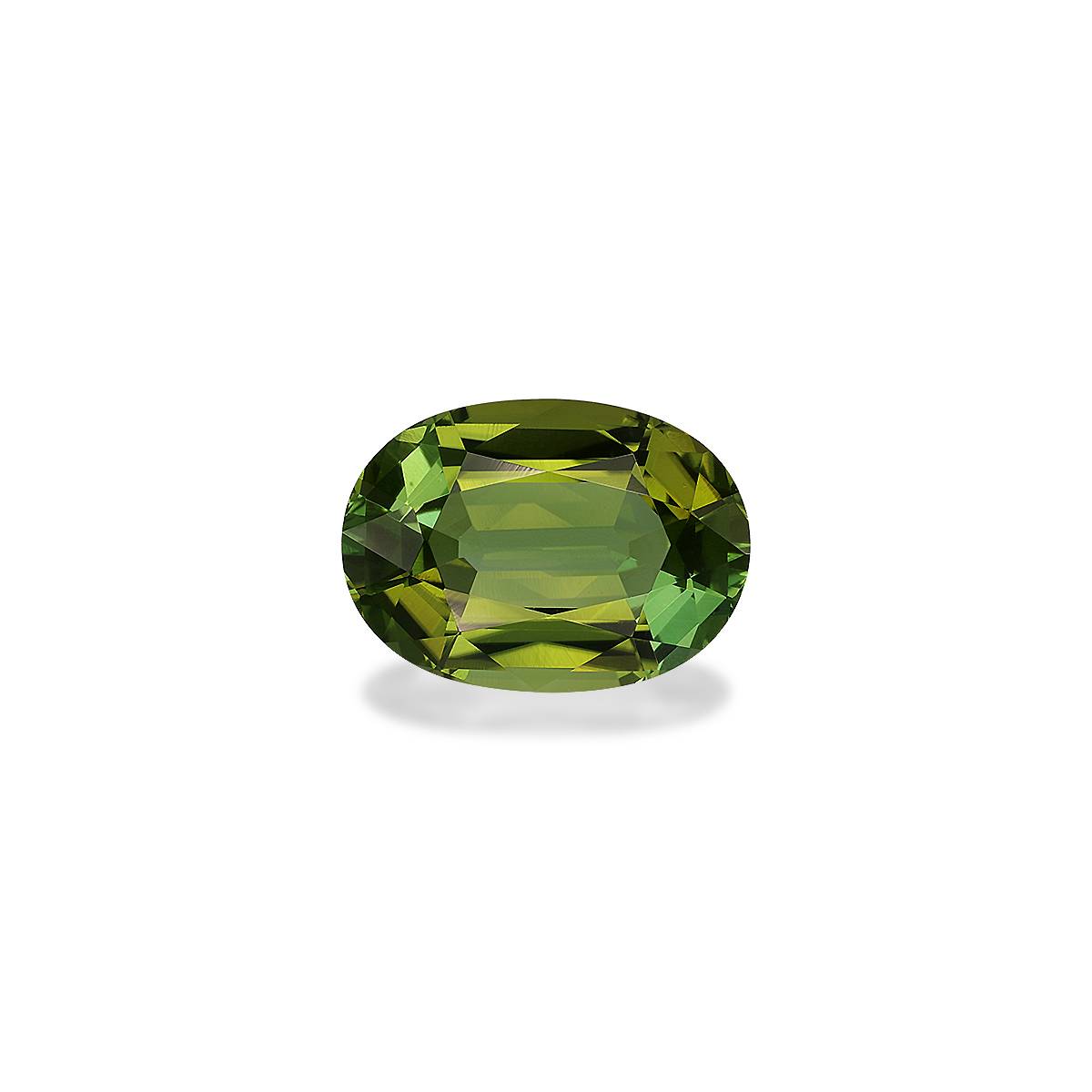 lime green green tourmaline, 6.09ct oval cut — main view
