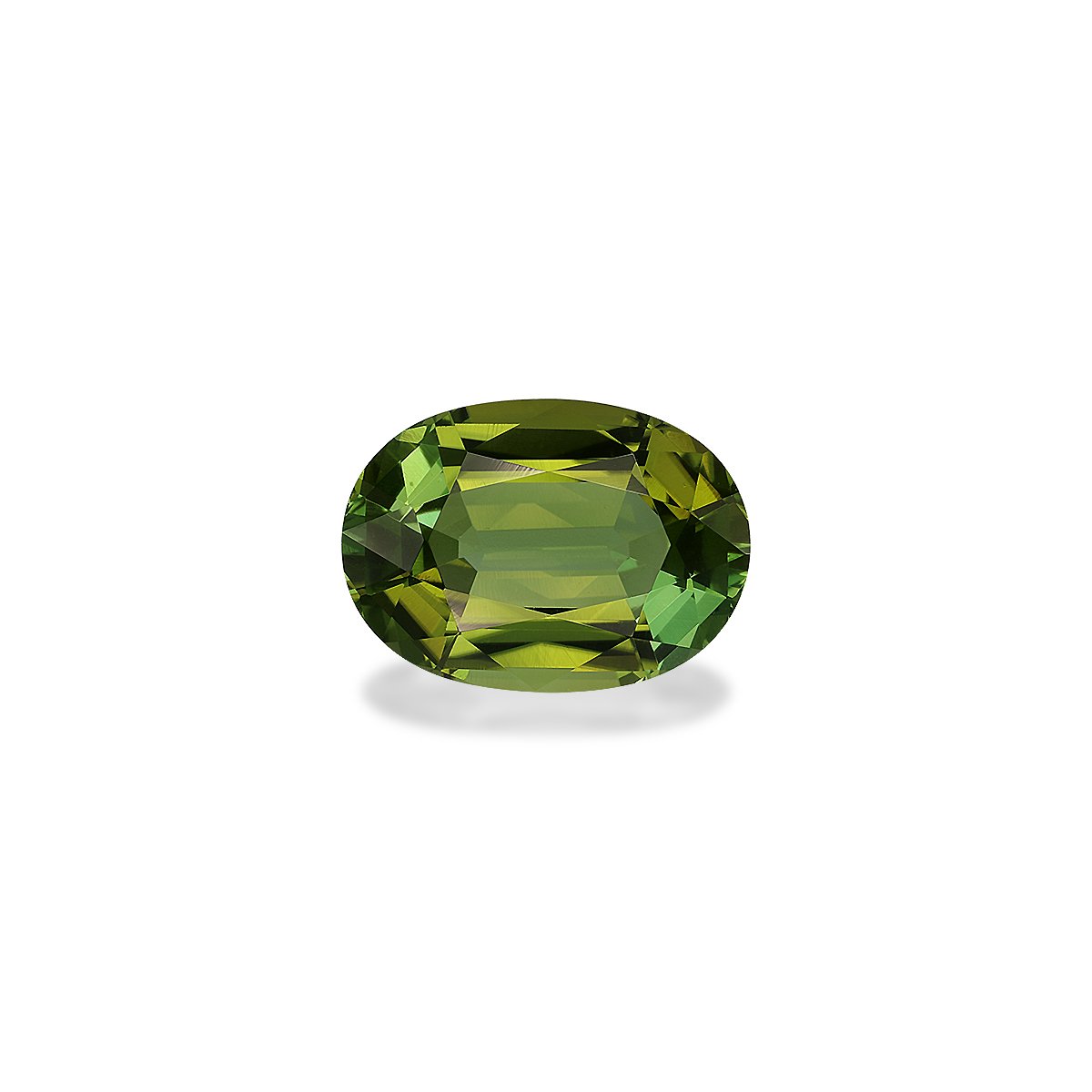 lime green green tourmaline, 6.09ct oval cut — main view