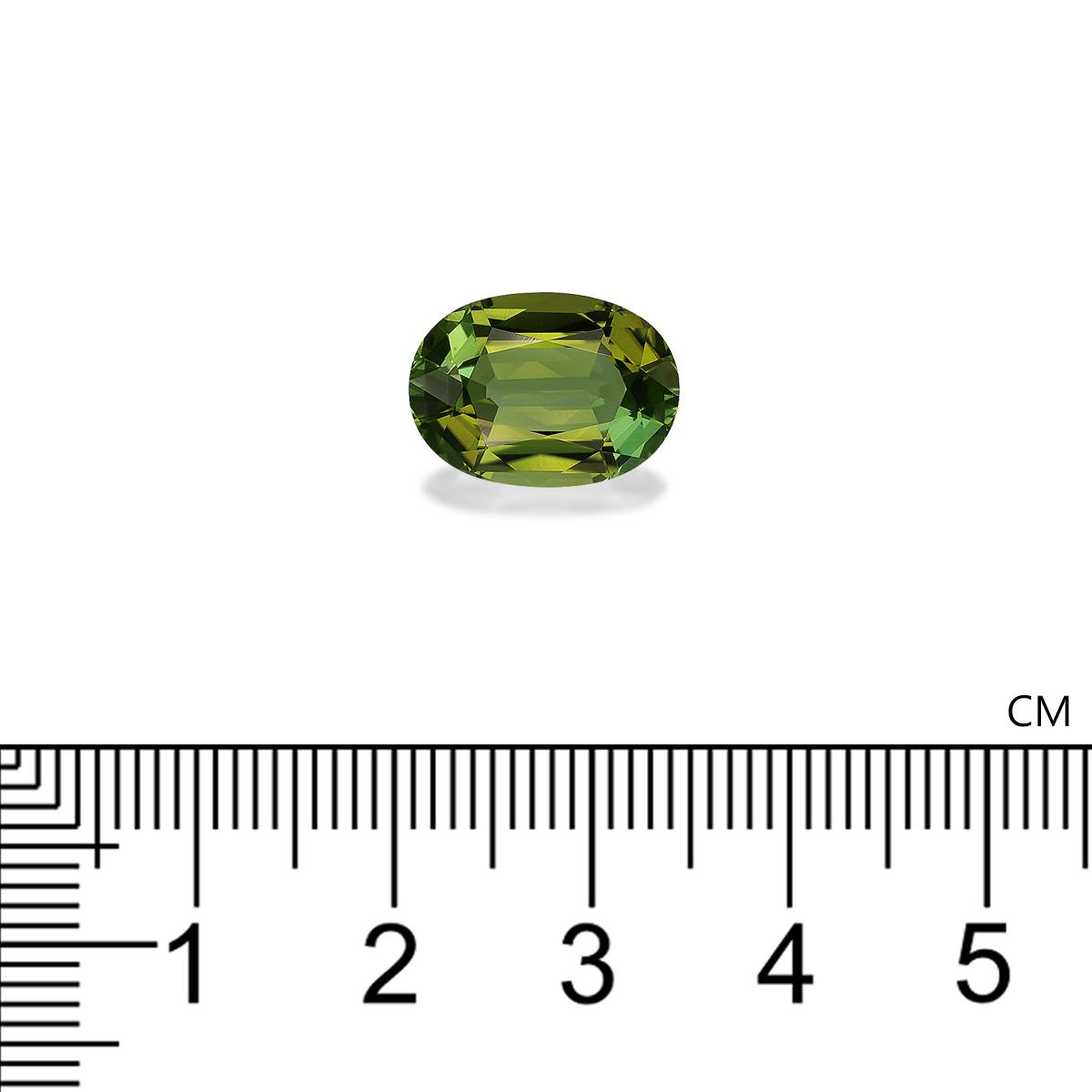 lime green green tourmaline, 6.09ct oval cut — view 4