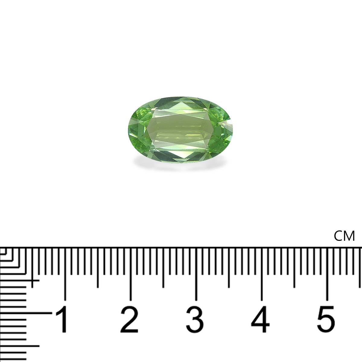 green green tourmaline, 5.49ct oval cut — view 4
