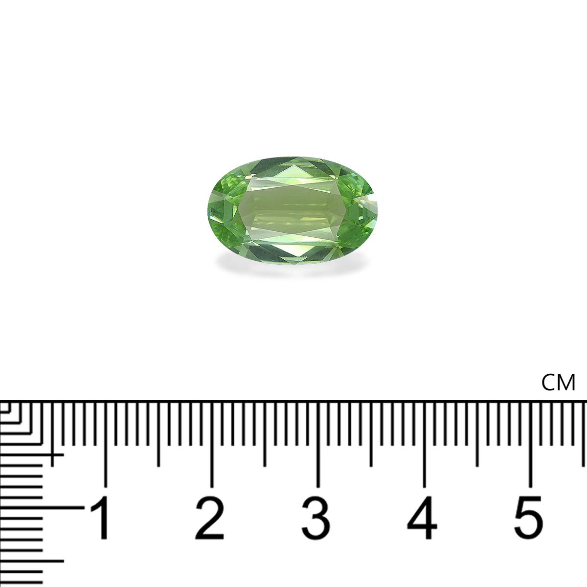green green tourmaline, 5.49ct oval cut — view 4