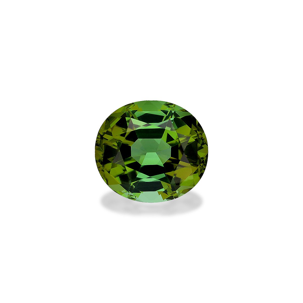 green green tourmaline, 12.66ct oval cut — main view