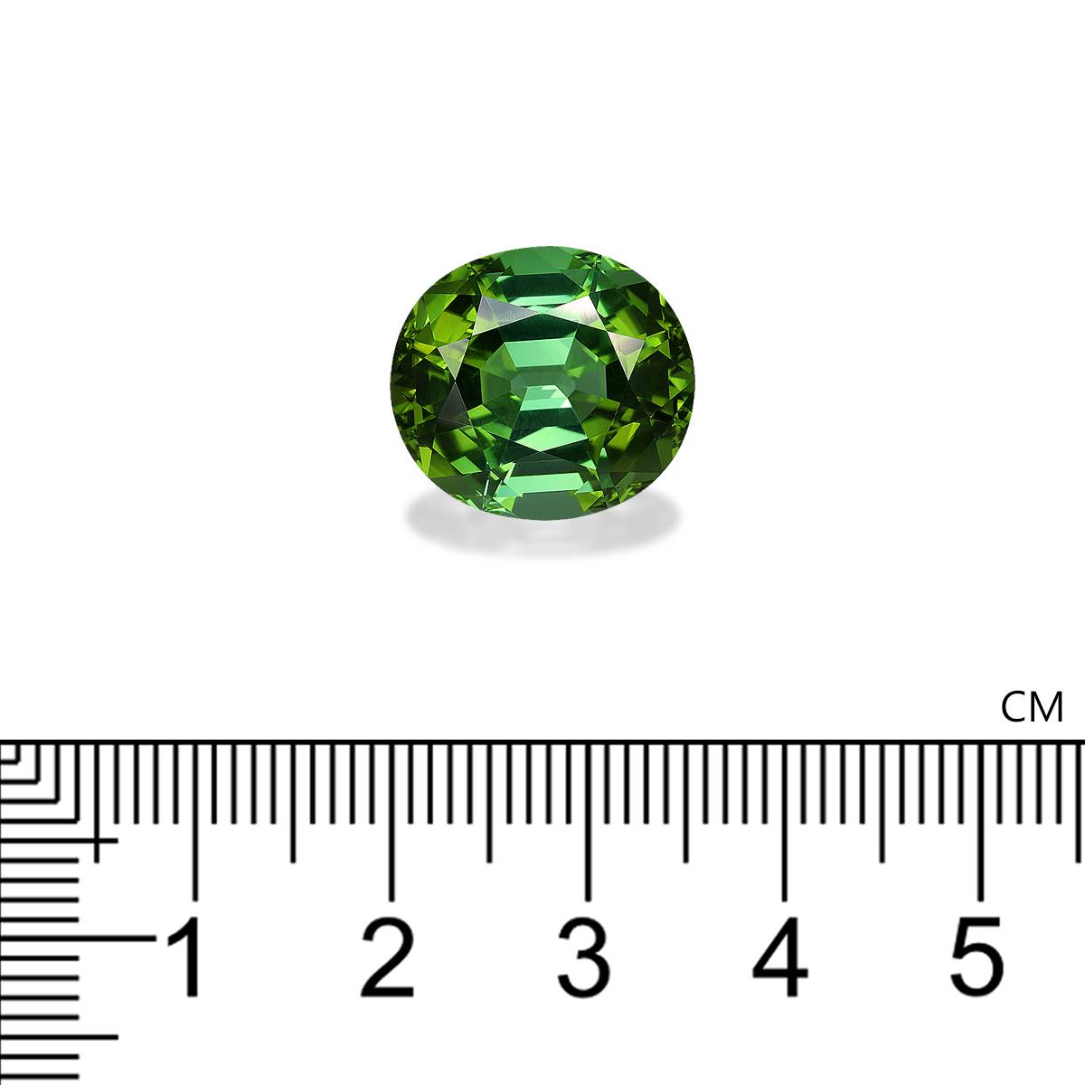 green green tourmaline, 12.66ct oval cut — view 4