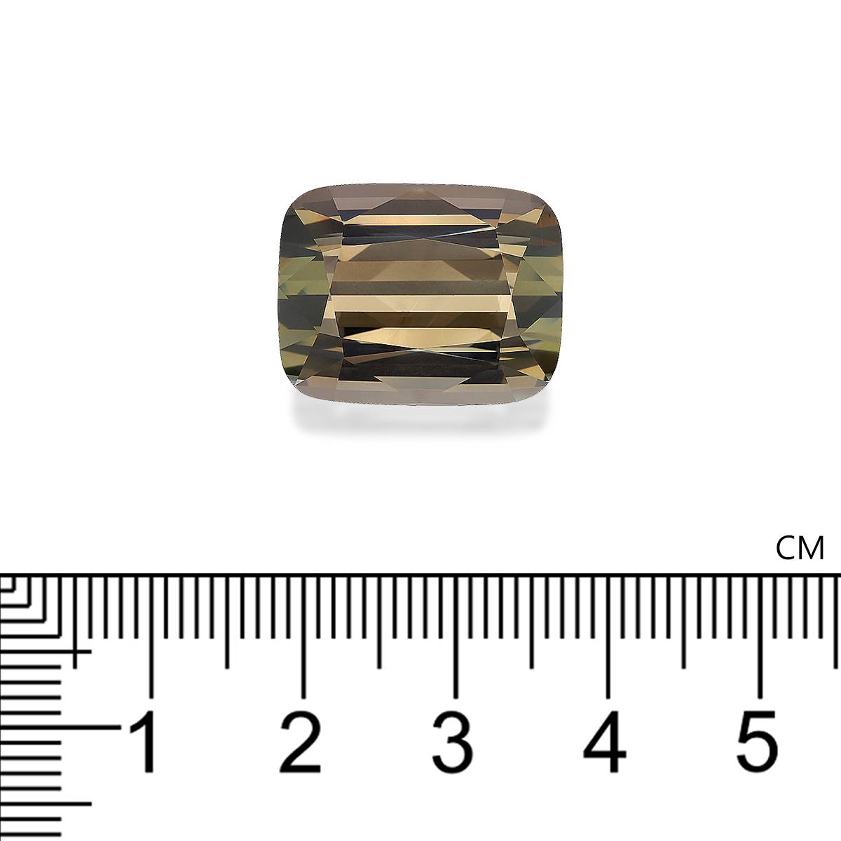 coffee brown brown tourmaline, 25.29ct rectangular cut — view 4
