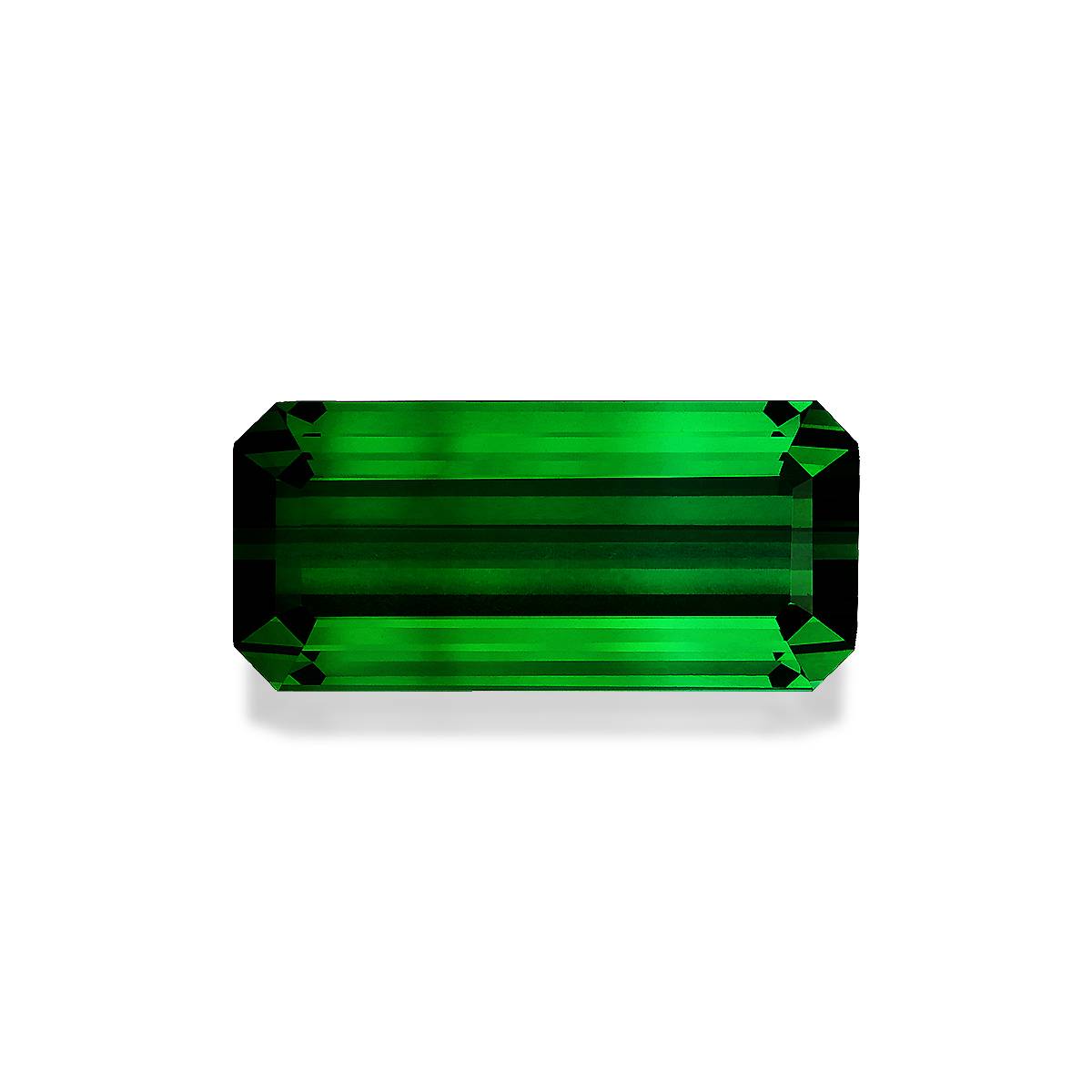 Vivid green green tourmaline, 56.28ct rectangular cut — main view