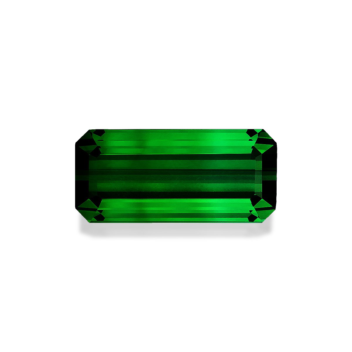 Vivid green green tourmaline, 56.28ct rectangular cut — main view