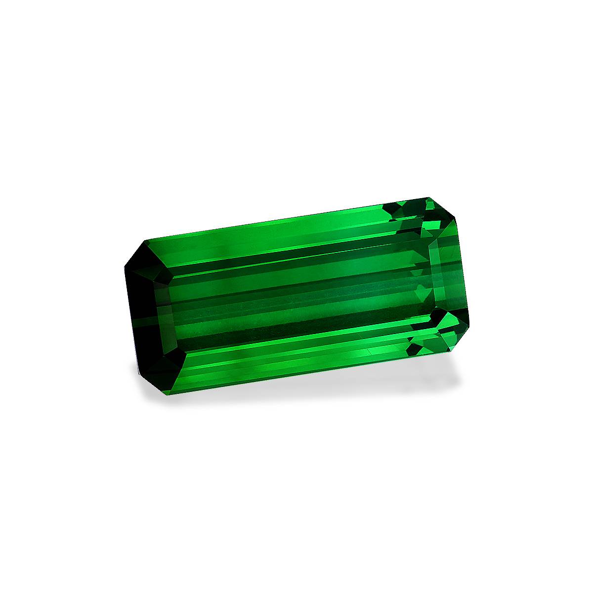 Vivid green green tourmaline, 56.28ct rectangular cut — view 3