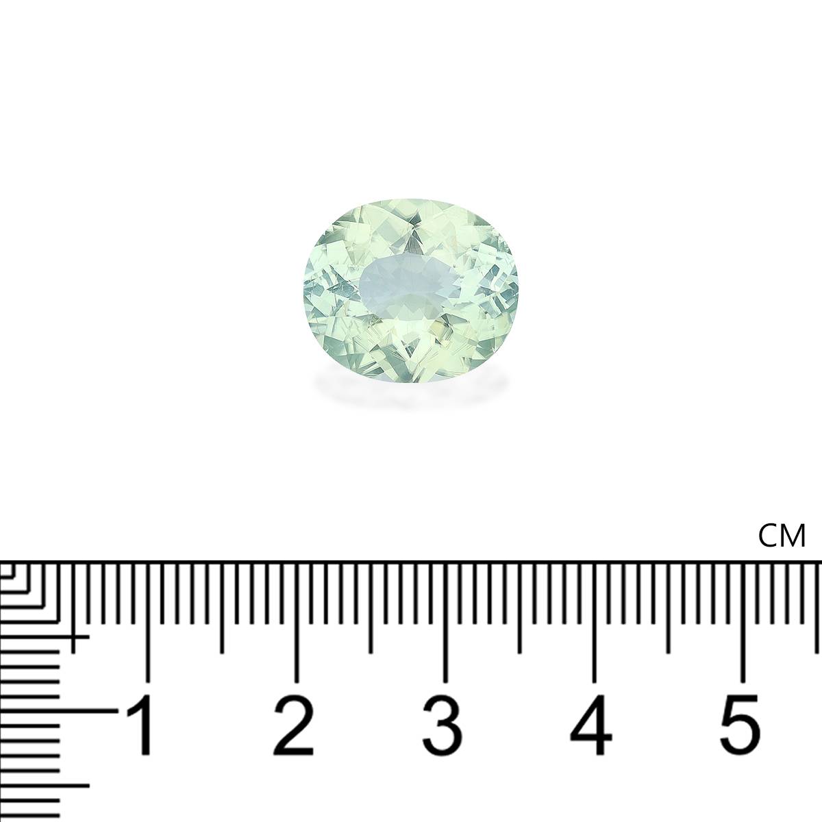 pale green green tourmaline, 7.83ct oval cut — view 4
