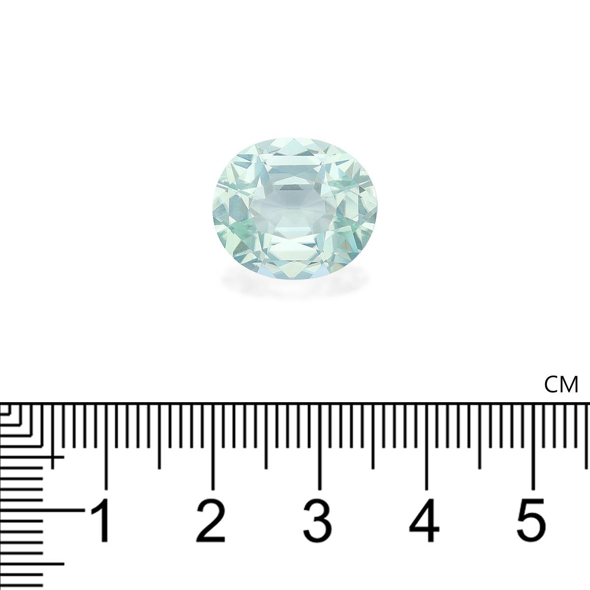 seafoam green green tourmaline, 9.07ct oval cut — view 4