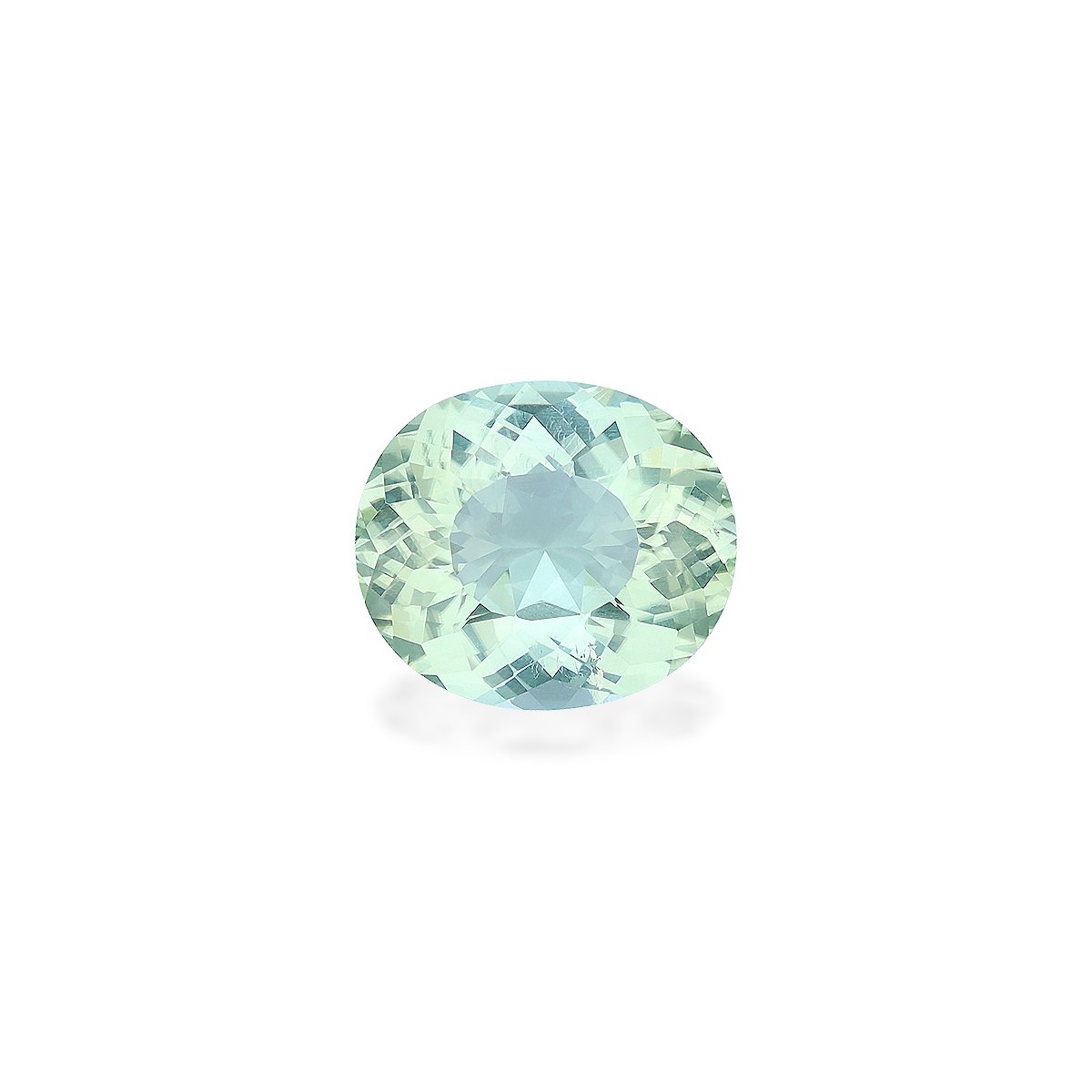 seafoam green green tourmaline, 7.59ct oval cut — main view