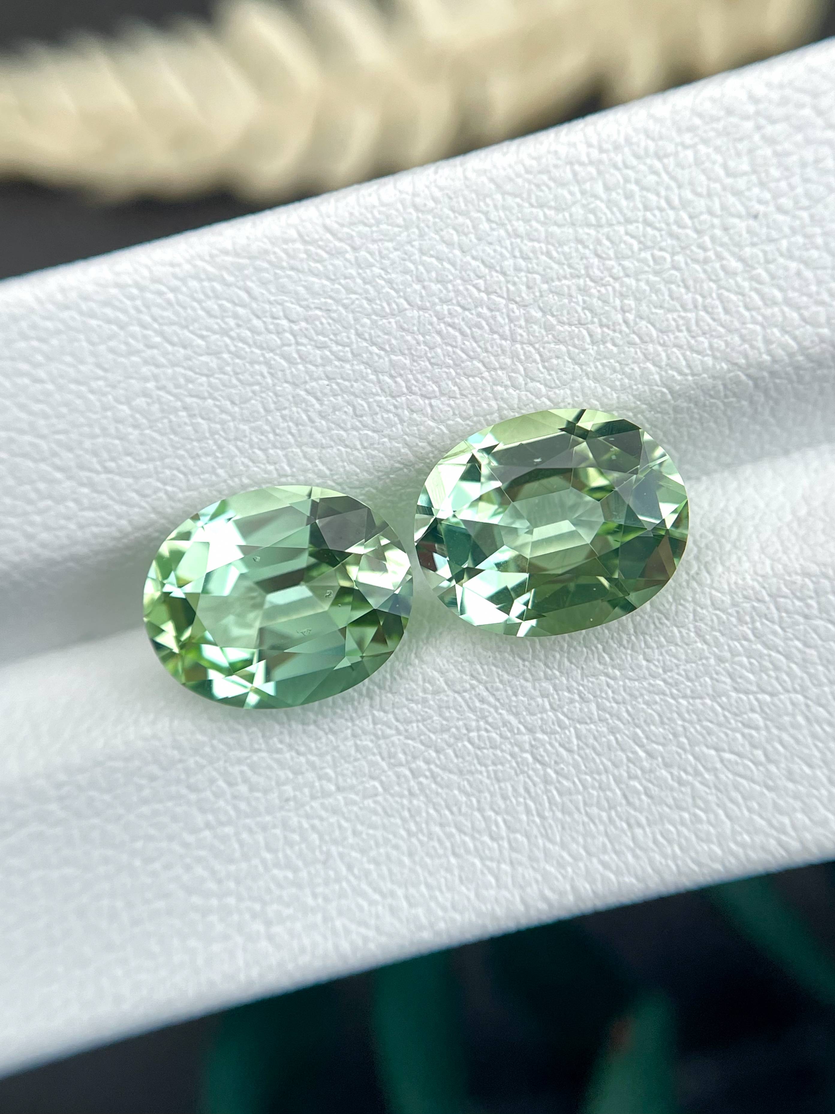 pale green green tourmaline, 7.69ct oval cut — view 5