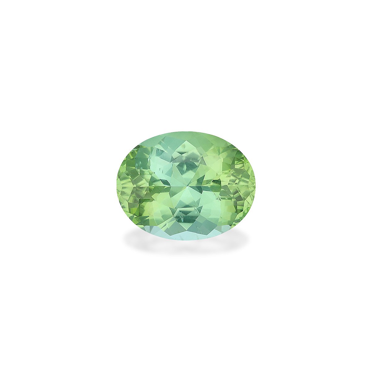 lime green green tourmaline, 10.64ct oval cut — main view