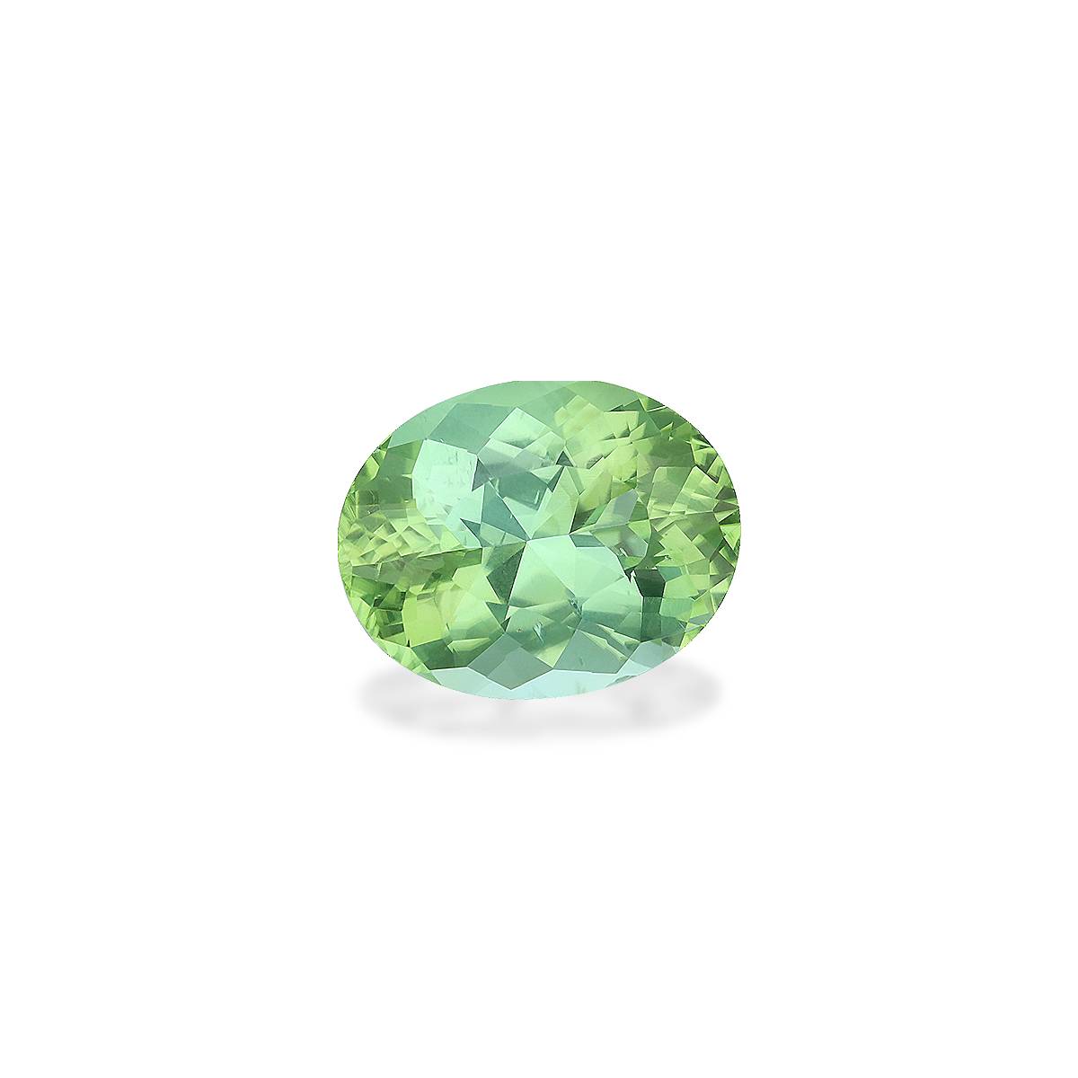 lime green green tourmaline, 10.64ct oval cut — view 3