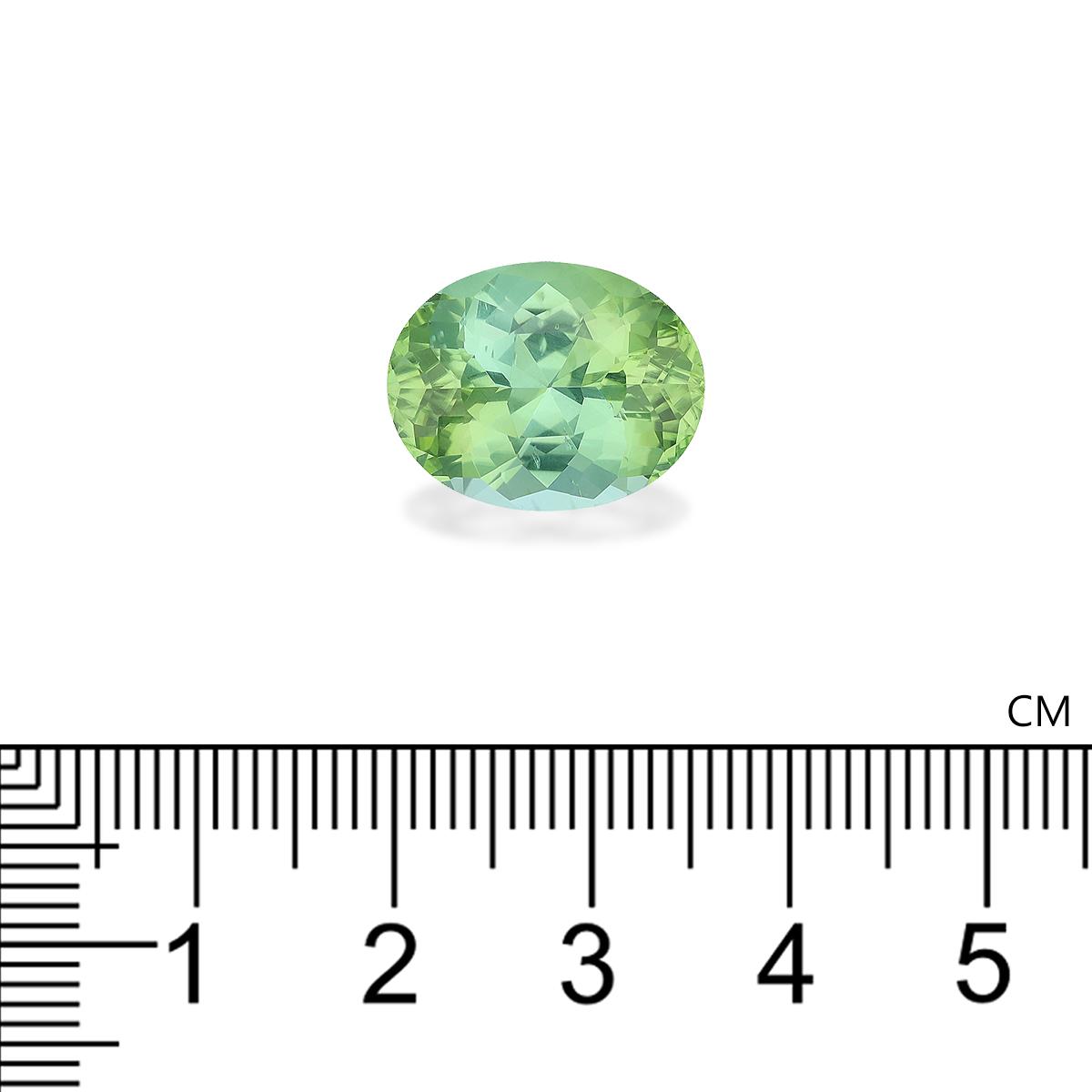 lime green green tourmaline, 10.64ct oval cut — view 4