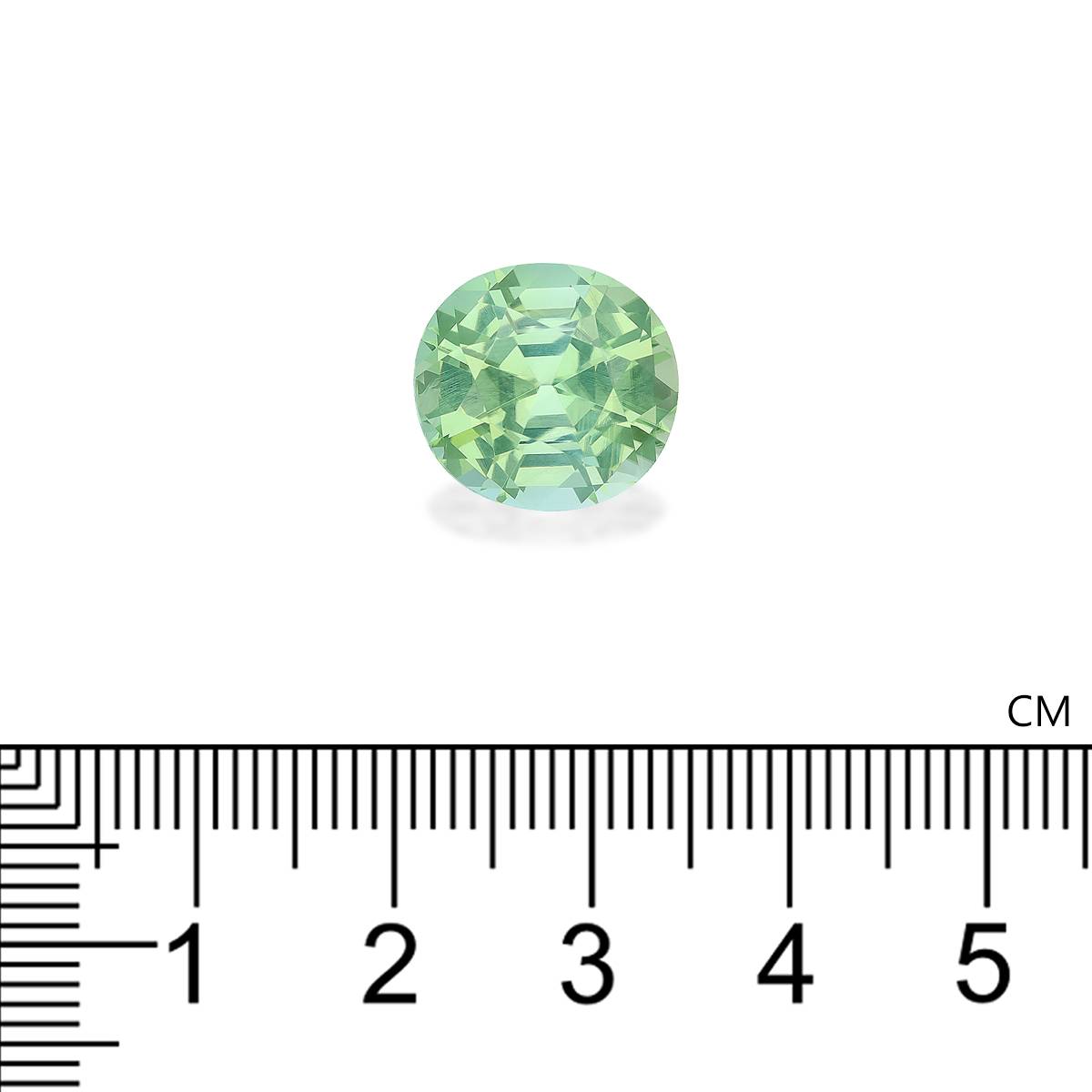 seafoam green green tourmaline, 8.14ct oval cut — view 4