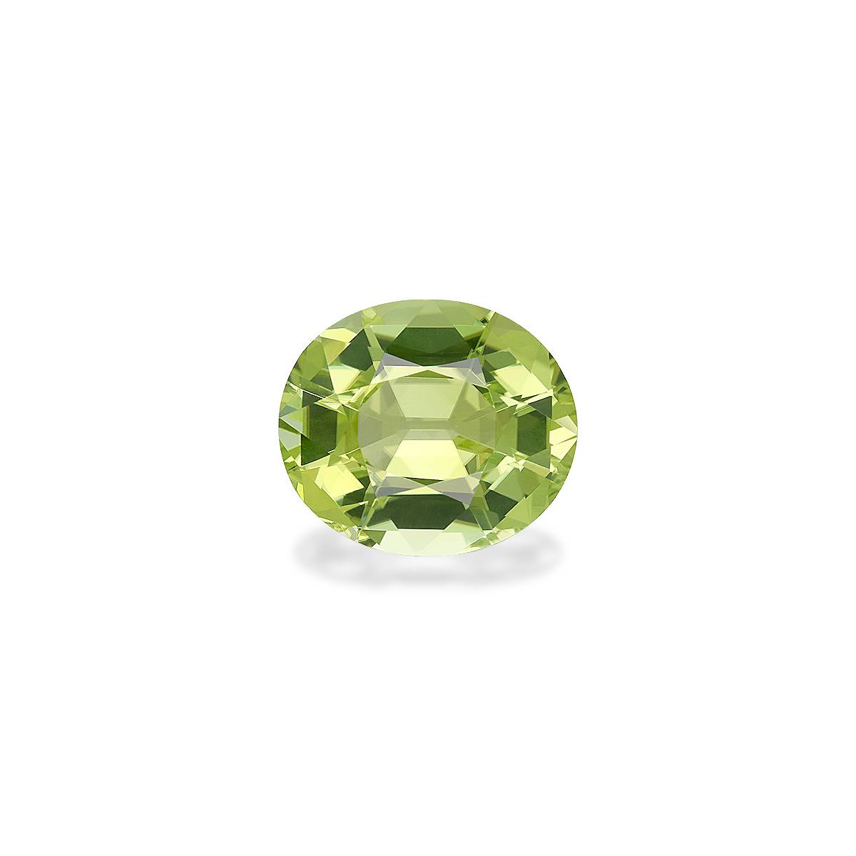 lime green green tourmaline, 6.84ct oval cut — main view