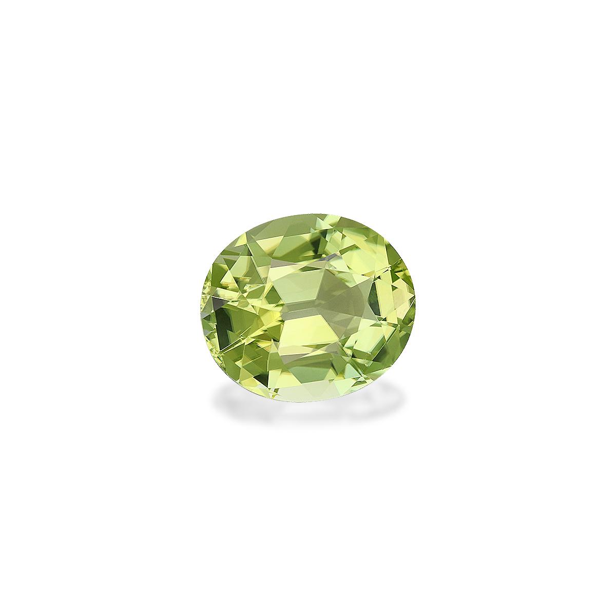 lime green green tourmaline, 6.84ct oval cut — view 3