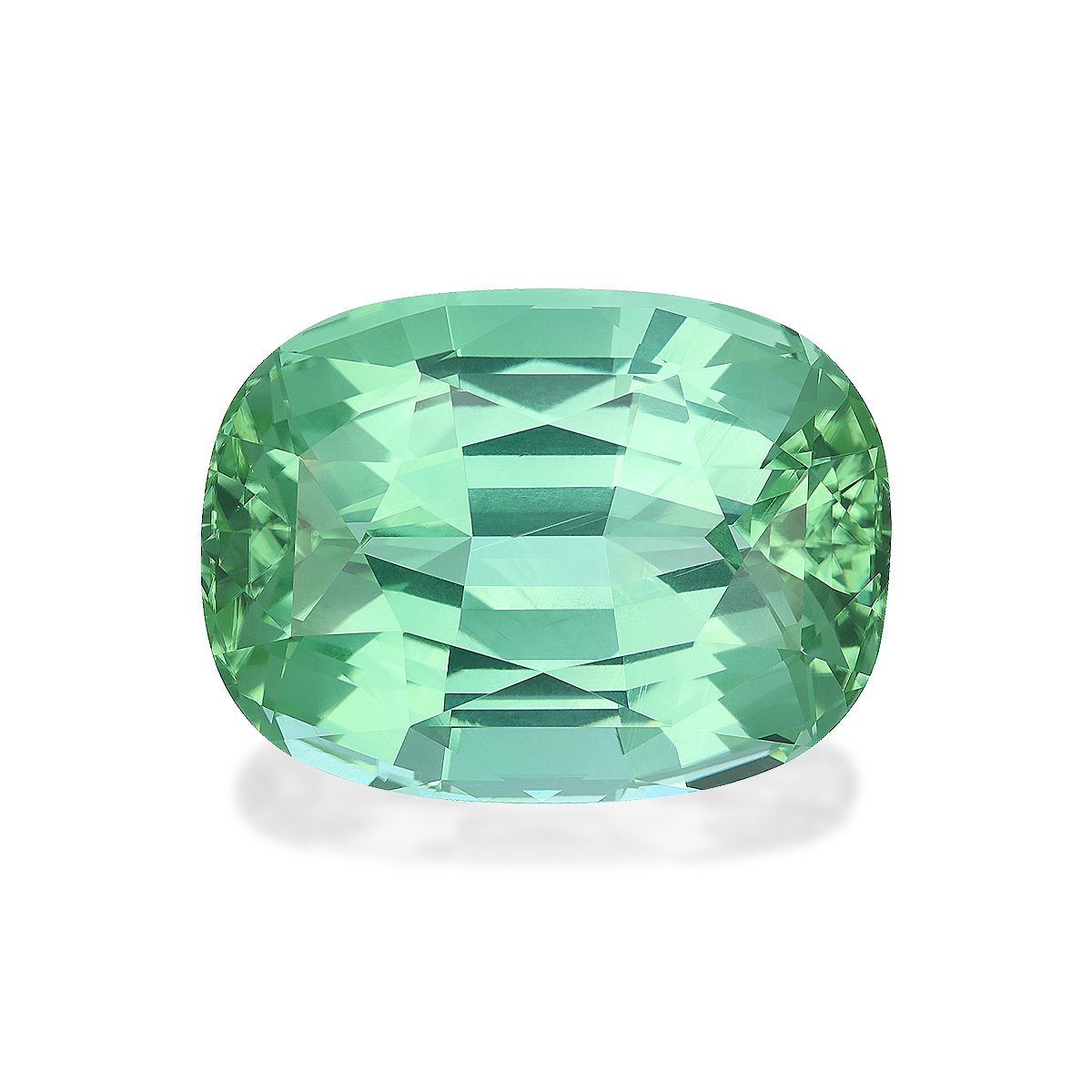 seafoam green green tourmaline, 128.64ct cushion cut — main view
