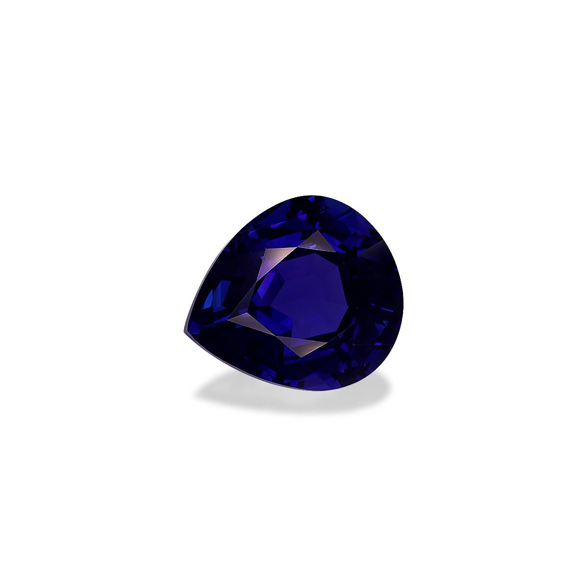 blue tanzanite, 38.12ct pear cut — view 3