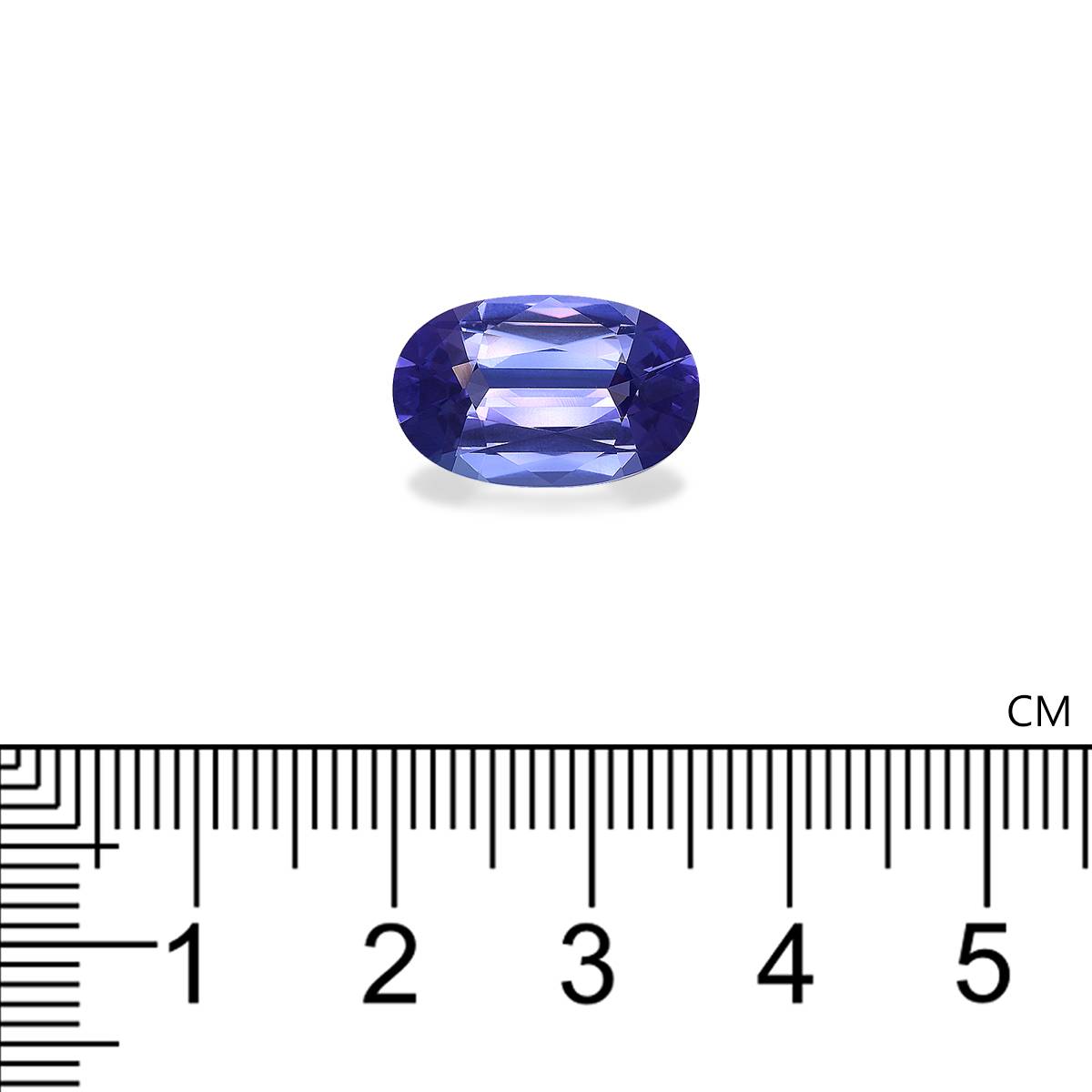 AA violet blue tanzanite, 6.47ct oval cut — view 4