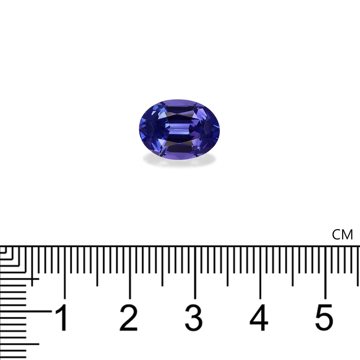 AAA+ blue tanzanite, 4.81ct oval cut — view 4