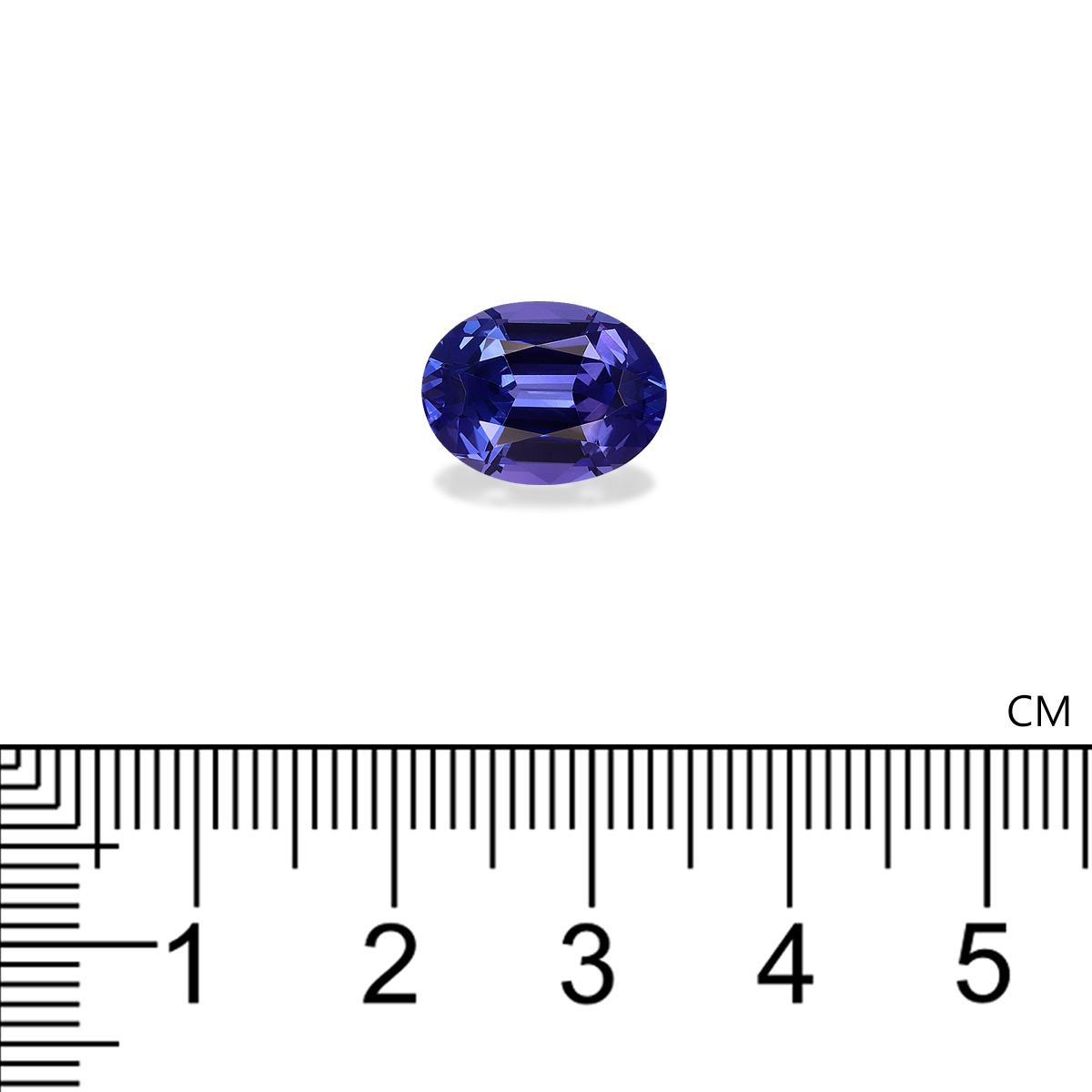 AAA+ blue tanzanite, 4.81ct oval cut — view 4