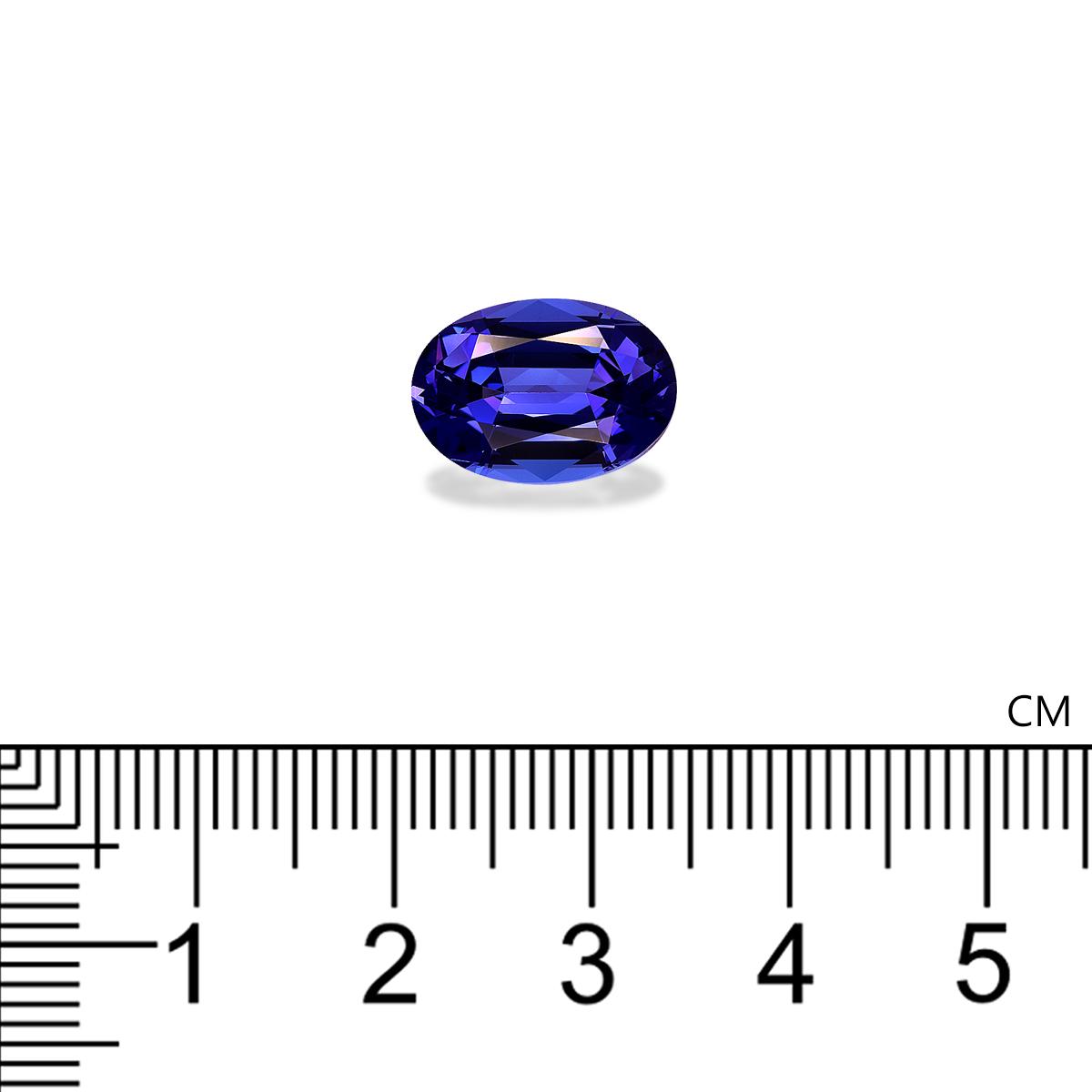 blue tanzanite, 5.51ct oval cut — view 4