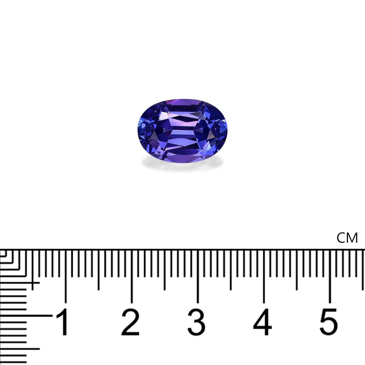 AAA+ violet blue tanzanite, 6.59ct oval cut — view 4