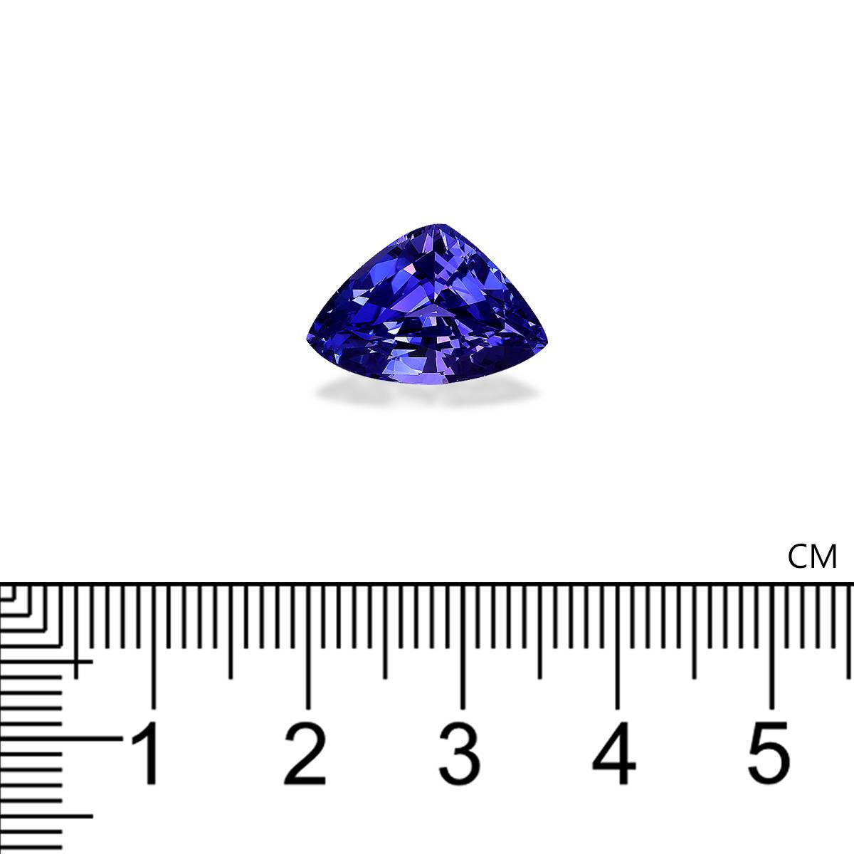 violet blue tanzanite, 6.92ct trilliant cut — view 4