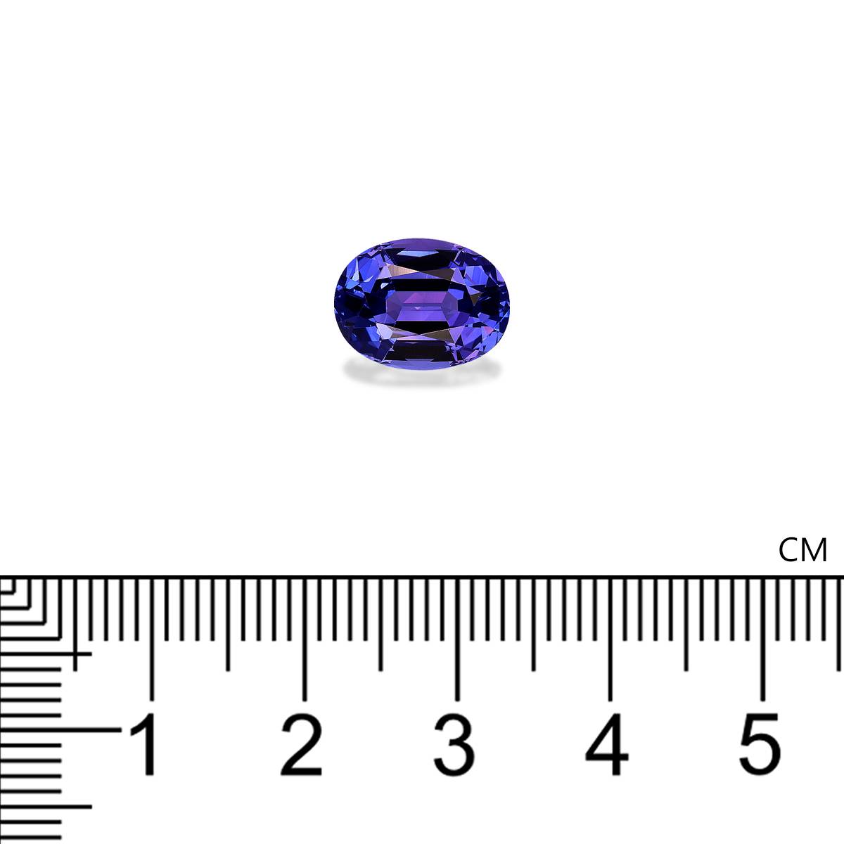 AAA+ violet blue tanzanite, 4.41ct oval cut — view 4