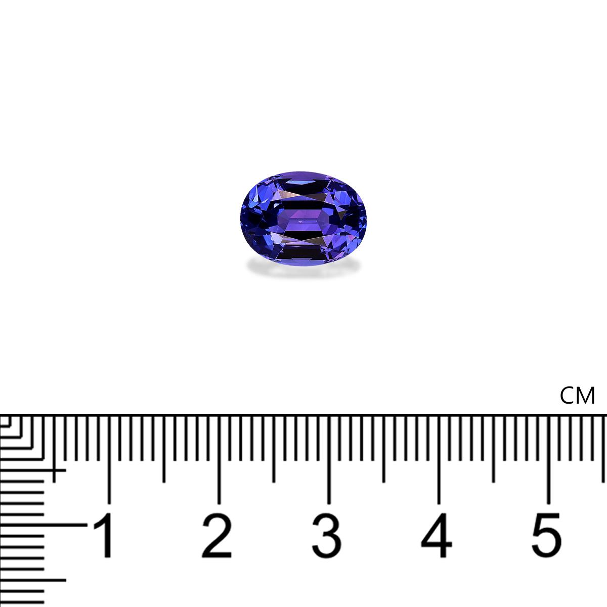 AAA+ violet blue tanzanite, 4.41ct oval cut — view 4