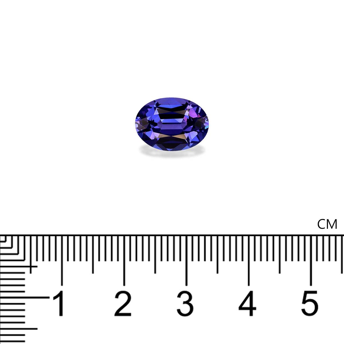 AAA+ violet blue tanzanite, 4.03ct oval cut — view 4