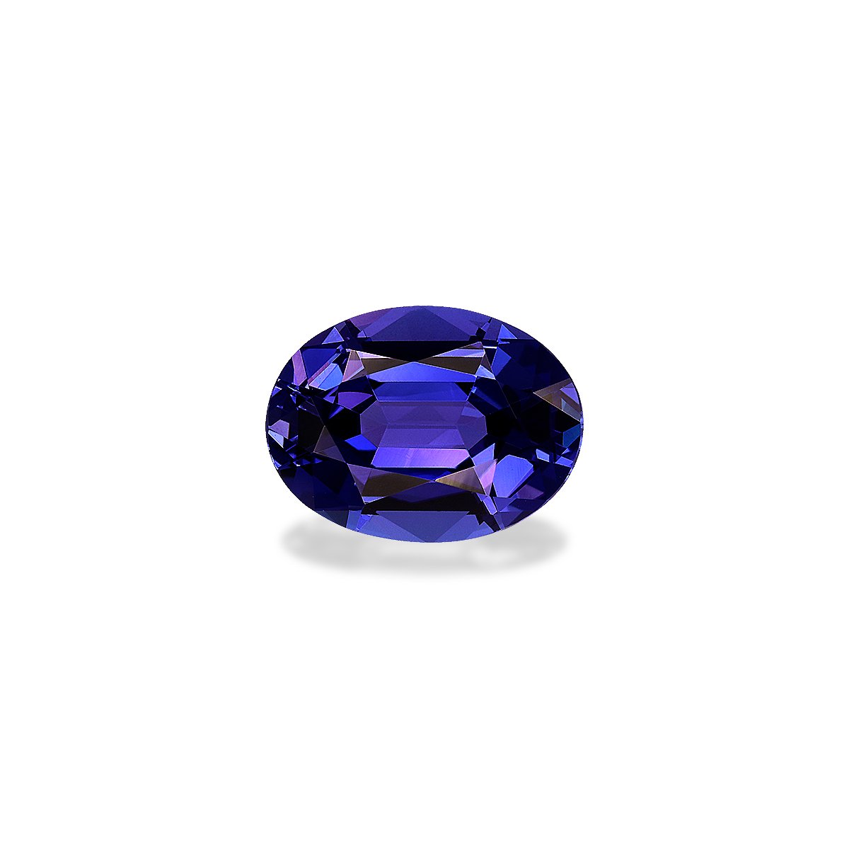 AAA+ violet blue tanzanite, 3.91ct oval cut — main view
