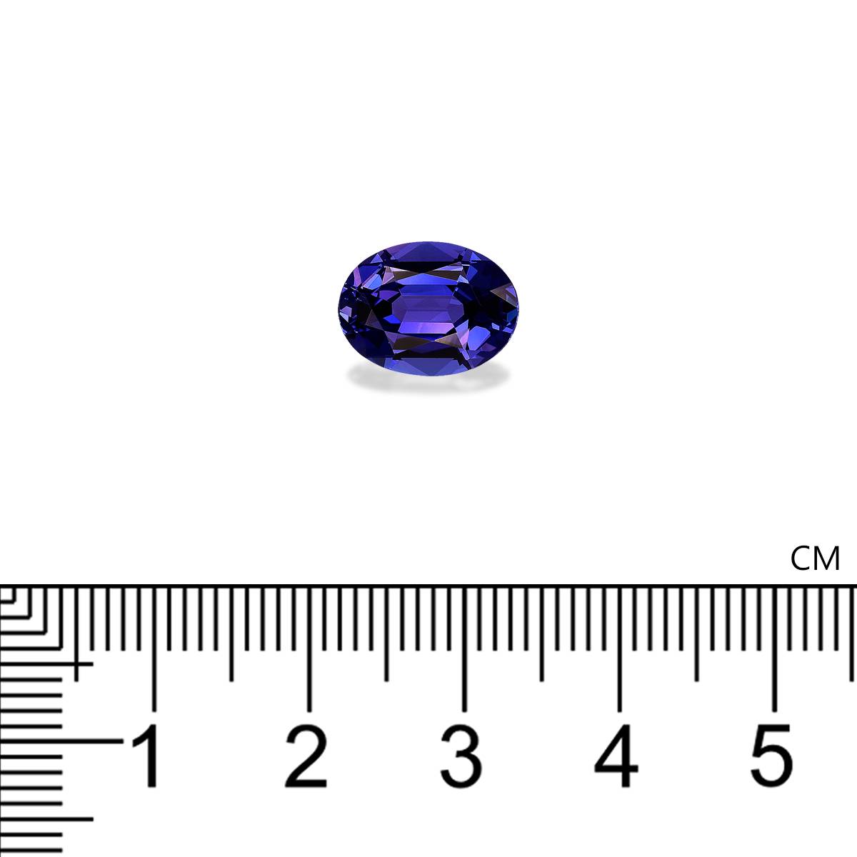 AAA+ violet blue tanzanite, 3.91ct oval cut — view 4