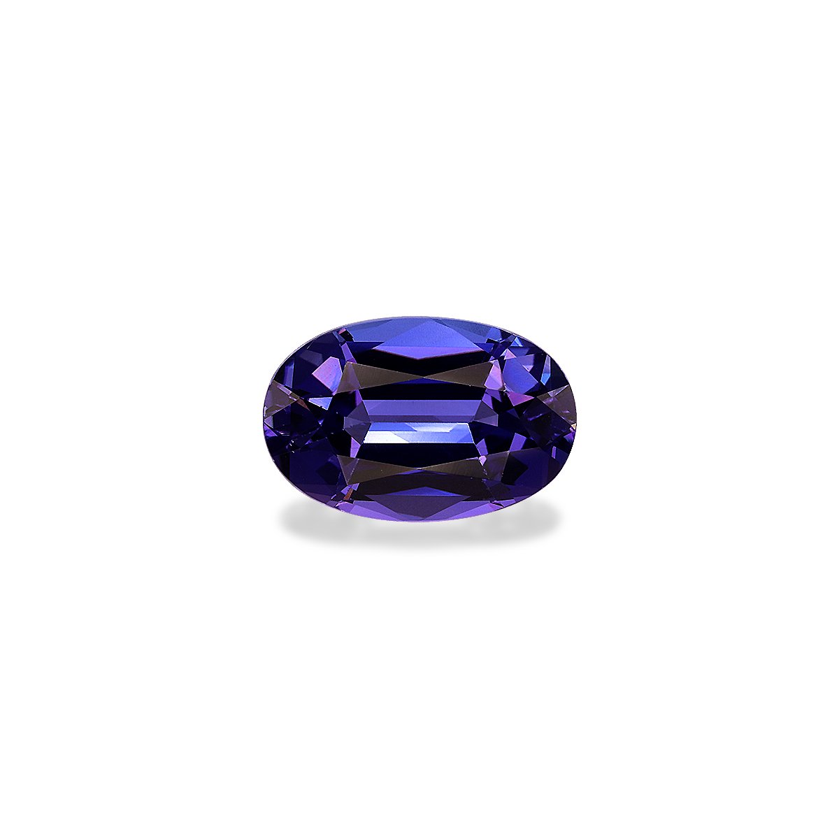 AAA+ violet blue tanzanite, 3.98ct oval cut — main view