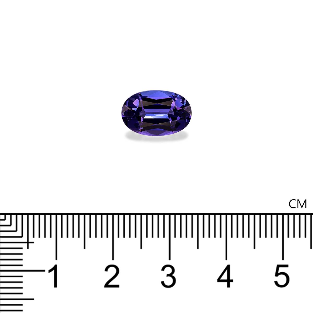 AAA+ violet blue tanzanite, 3.98ct oval cut — view 4